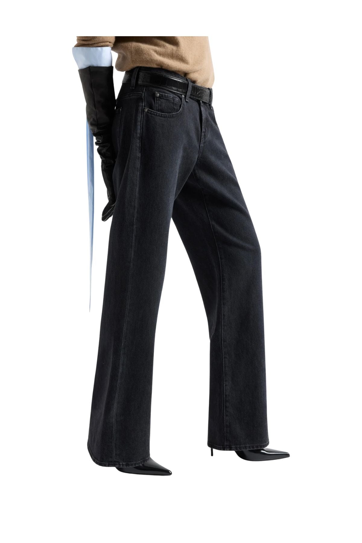 Jeans Low Straight Heavy Rain nero LOW STRAIGHT HEAVY RAIN U73PH 7 FOR ALL MANKIND