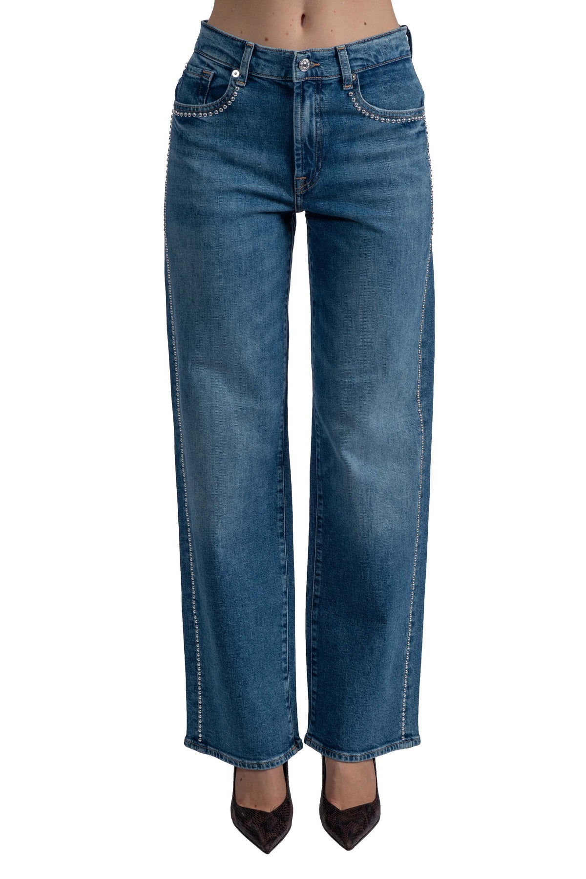 Jeans Stovepipe straight studs STOVEPIPE STRAIGHT STUDS U73S9 7 FOR ALL MANKIND