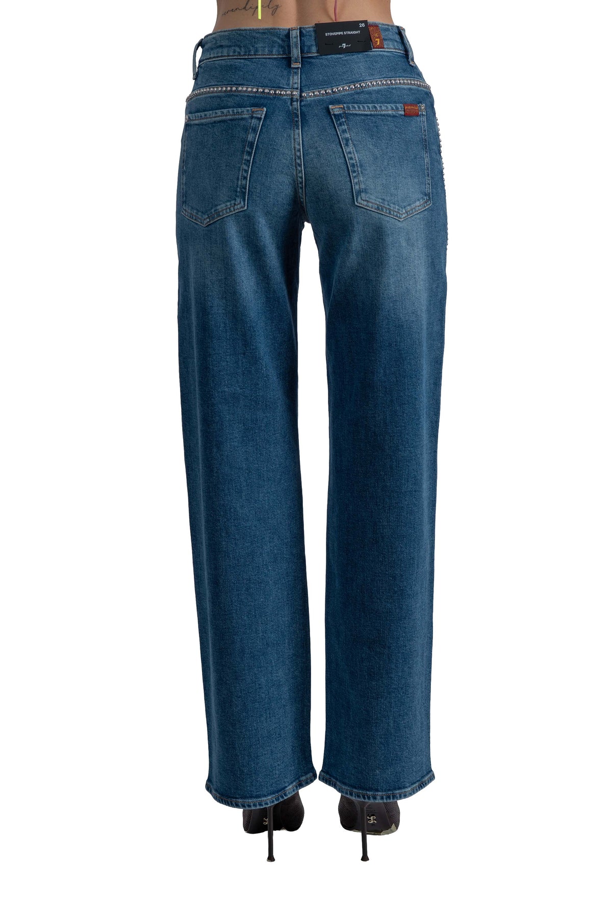 Jeans Stovepipe straight studs STOVEPIPE STRAIGHT STUDS U73S9 7 FOR ALL MANKIND