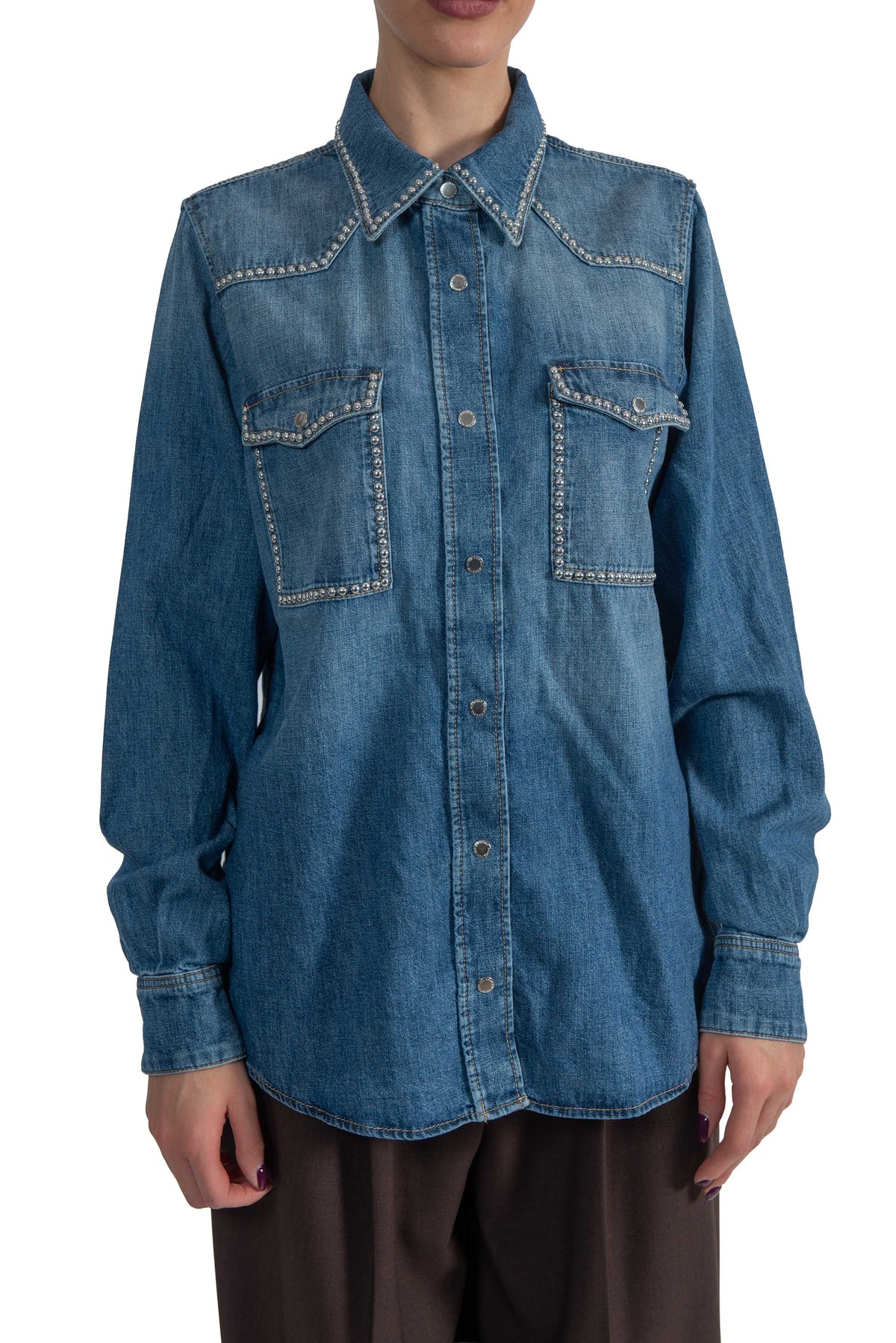 Camicia jeans western WESTERN SKIRT U63S9 7 FOR ALL MANKIND