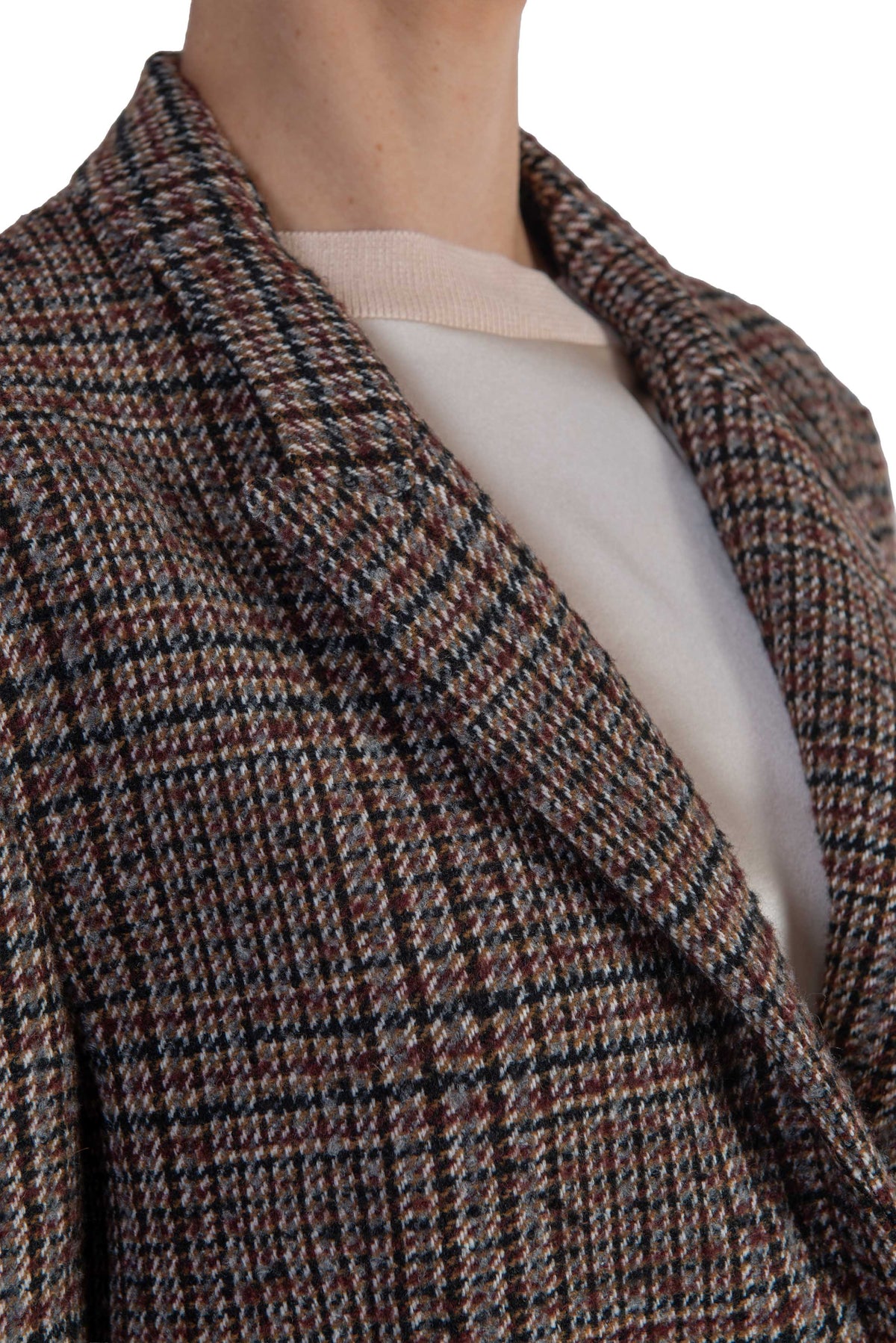 Giacca monopetto in lana pied de poule 4111 4436 BORDO ALICE MILLER