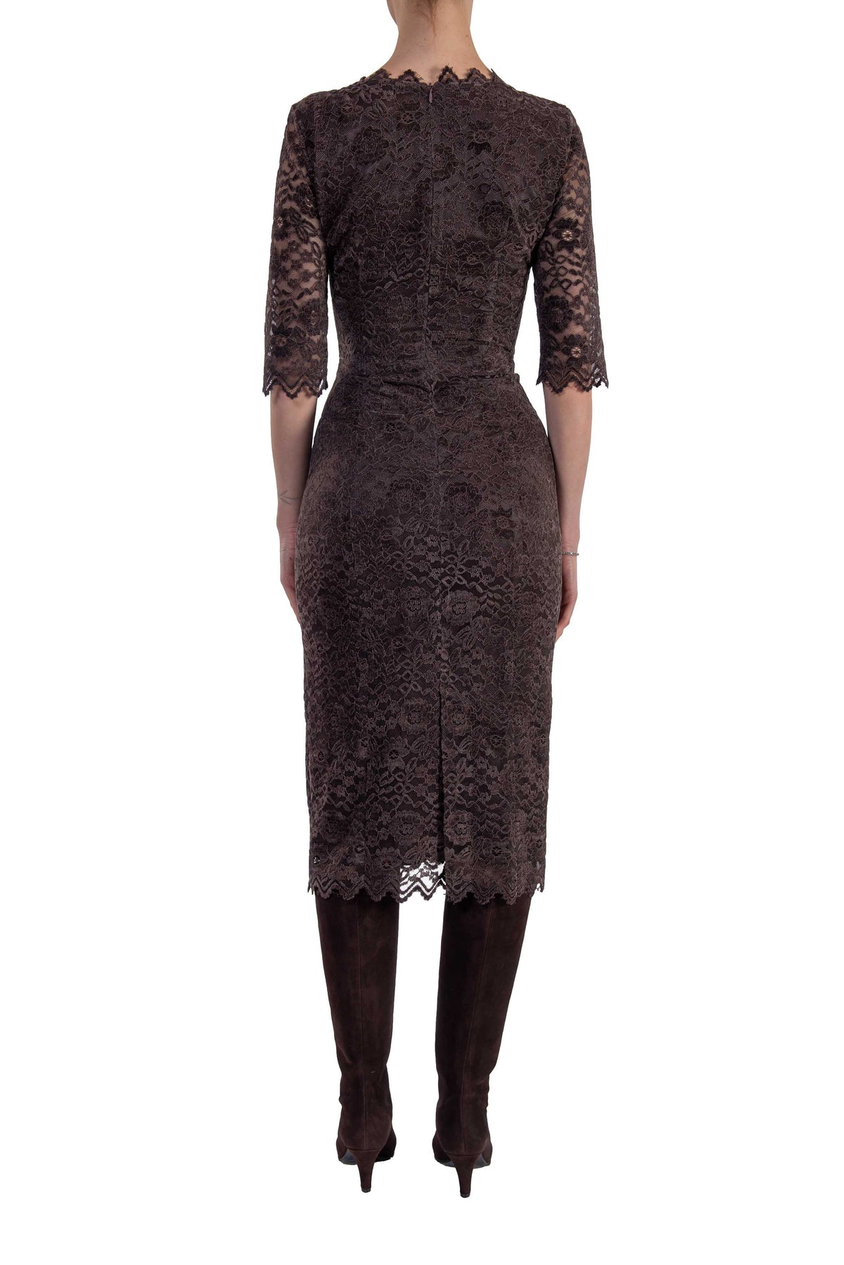 Abito midi in pizzo marrone 4315 4449 MORO ALICE MILLER