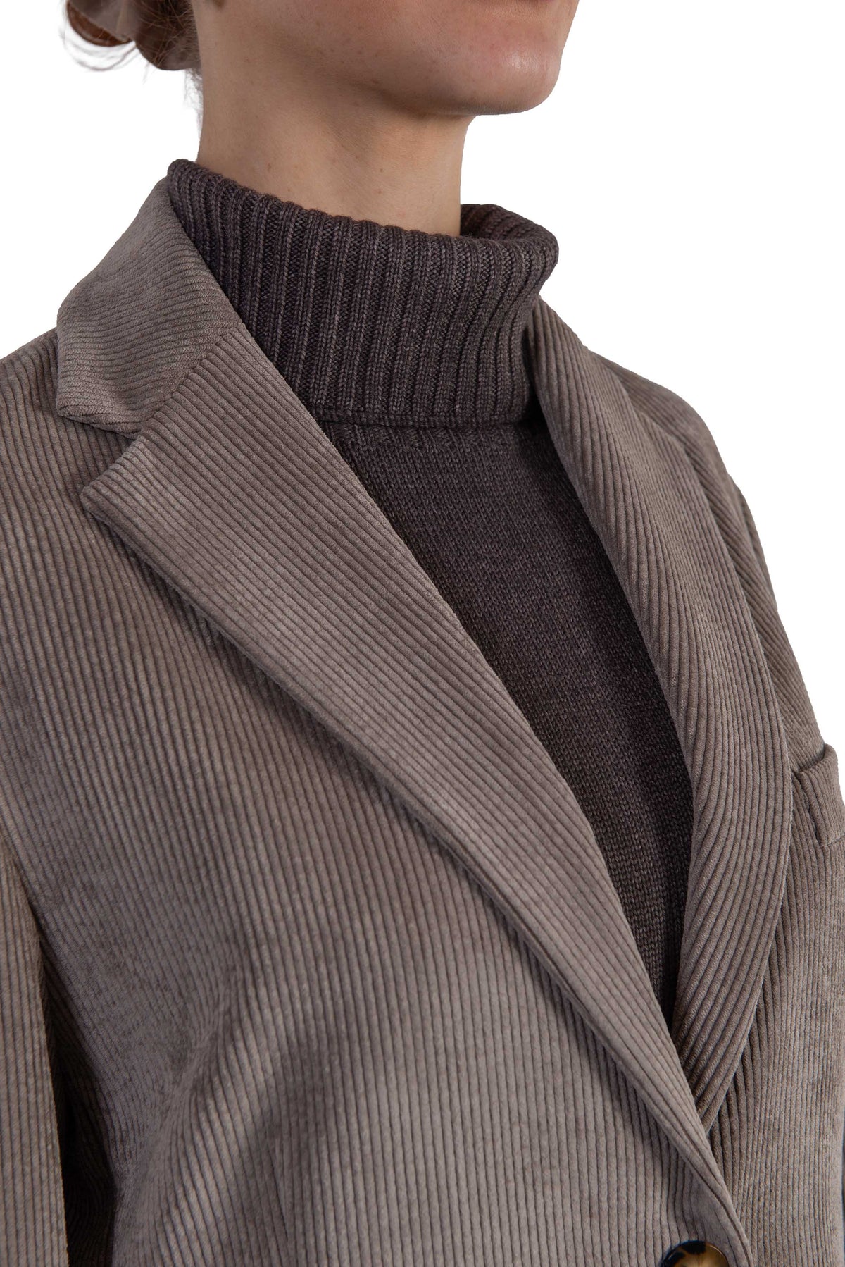 Giacca in velluto a coste tortora 4433 4038 TAUPE ALICE MILLER