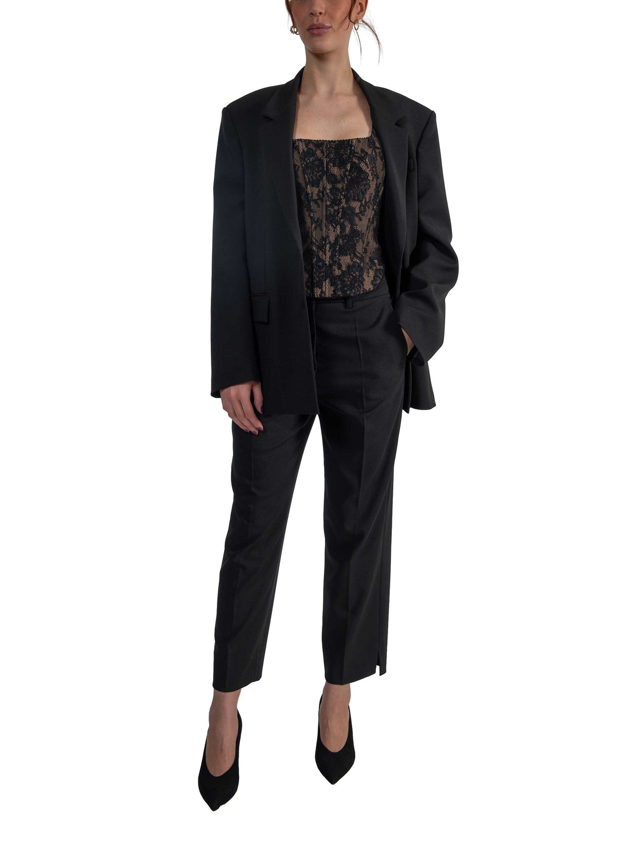 Giacca monopetto over nera 5011 4334 NERO ALICE MILLER