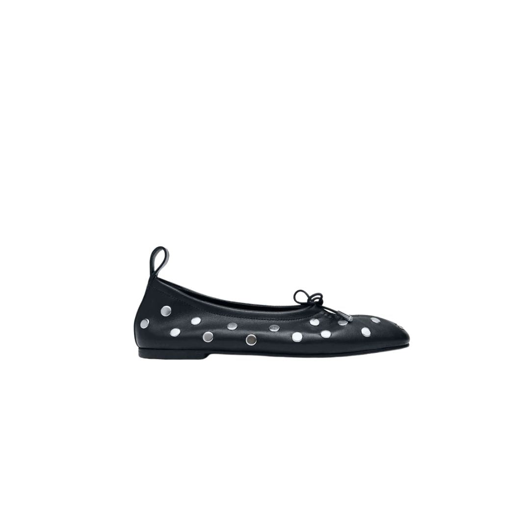 Ballerina Rosalind nera con borchie ROSALIND STUDS BLACK ALOHAS
