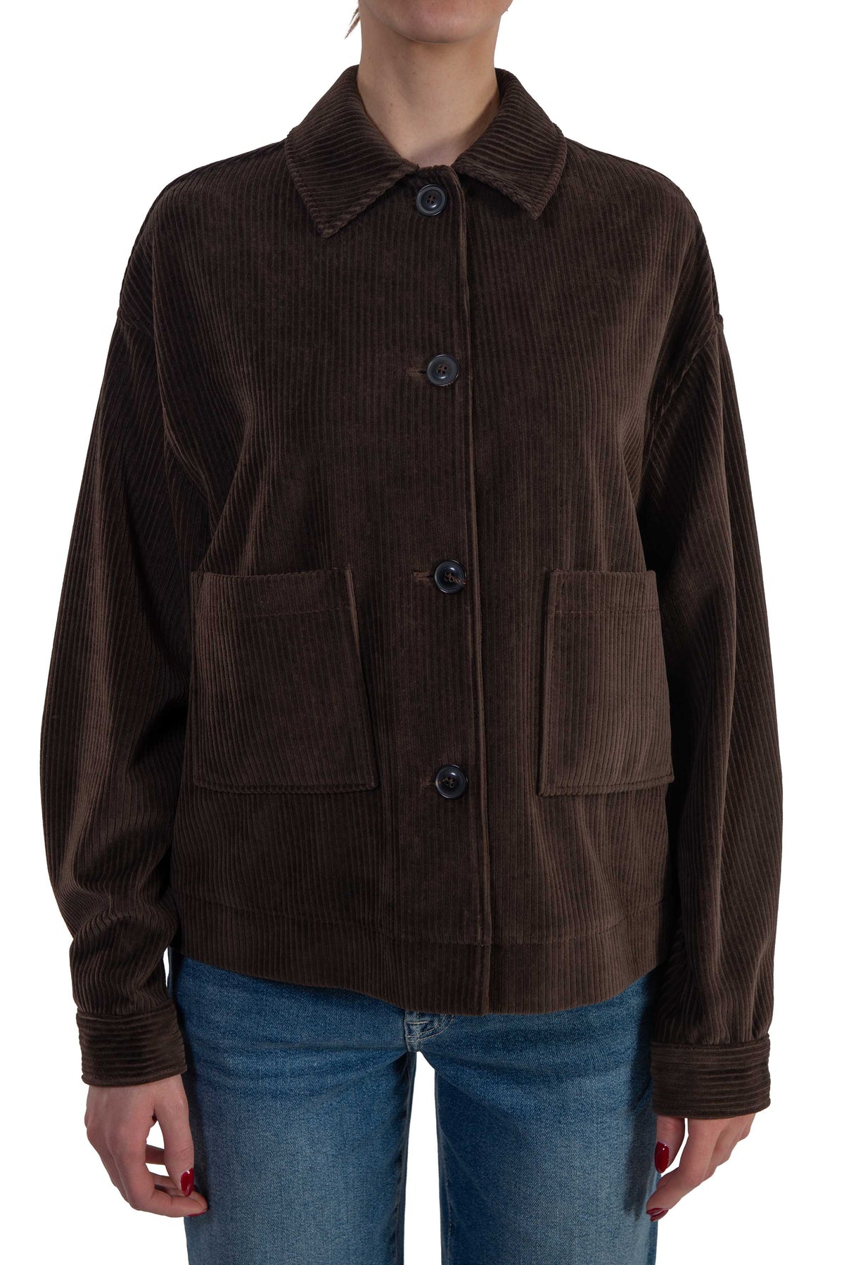 Giacca camicia velluto a coste testa di moro FD4078 AMBER BROWN CIRCOLO