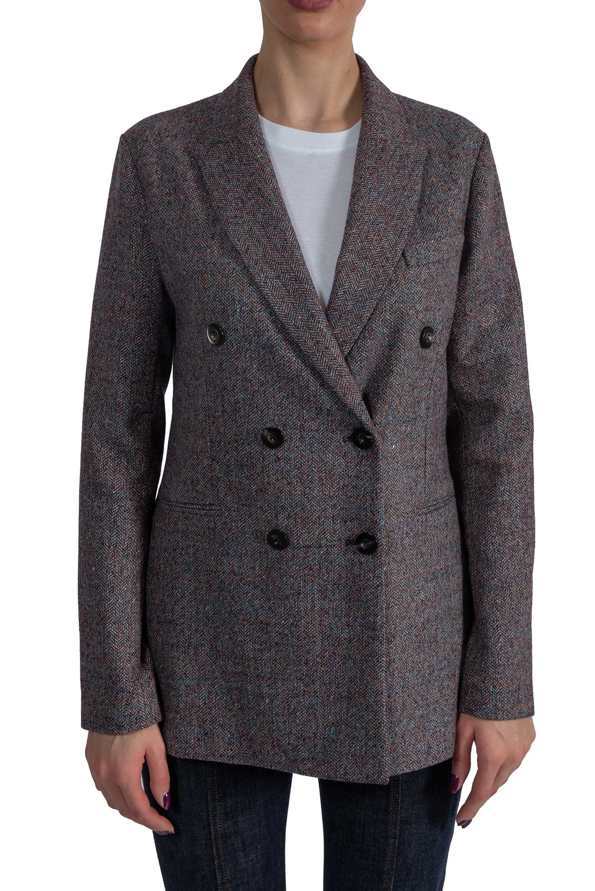 Giacca doppio petto tweed bordeaux. FD4201 BORDO CIRCOLO