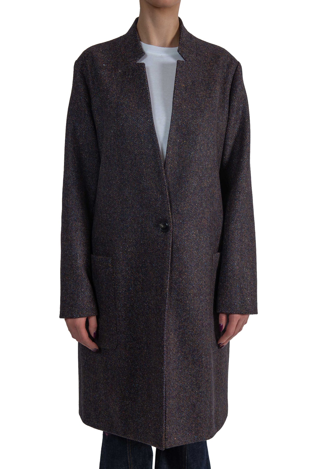 Cappotto in tweed bordeaux<BR/> FD4229 BORDO CIRCOLO