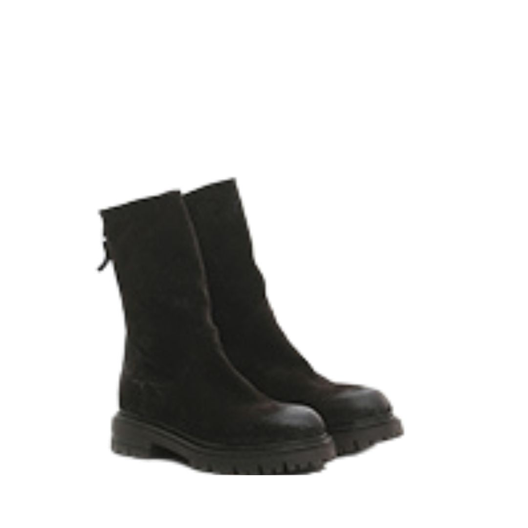 Stivaletto velour Brown E4426 EBANO ELENA IACHI