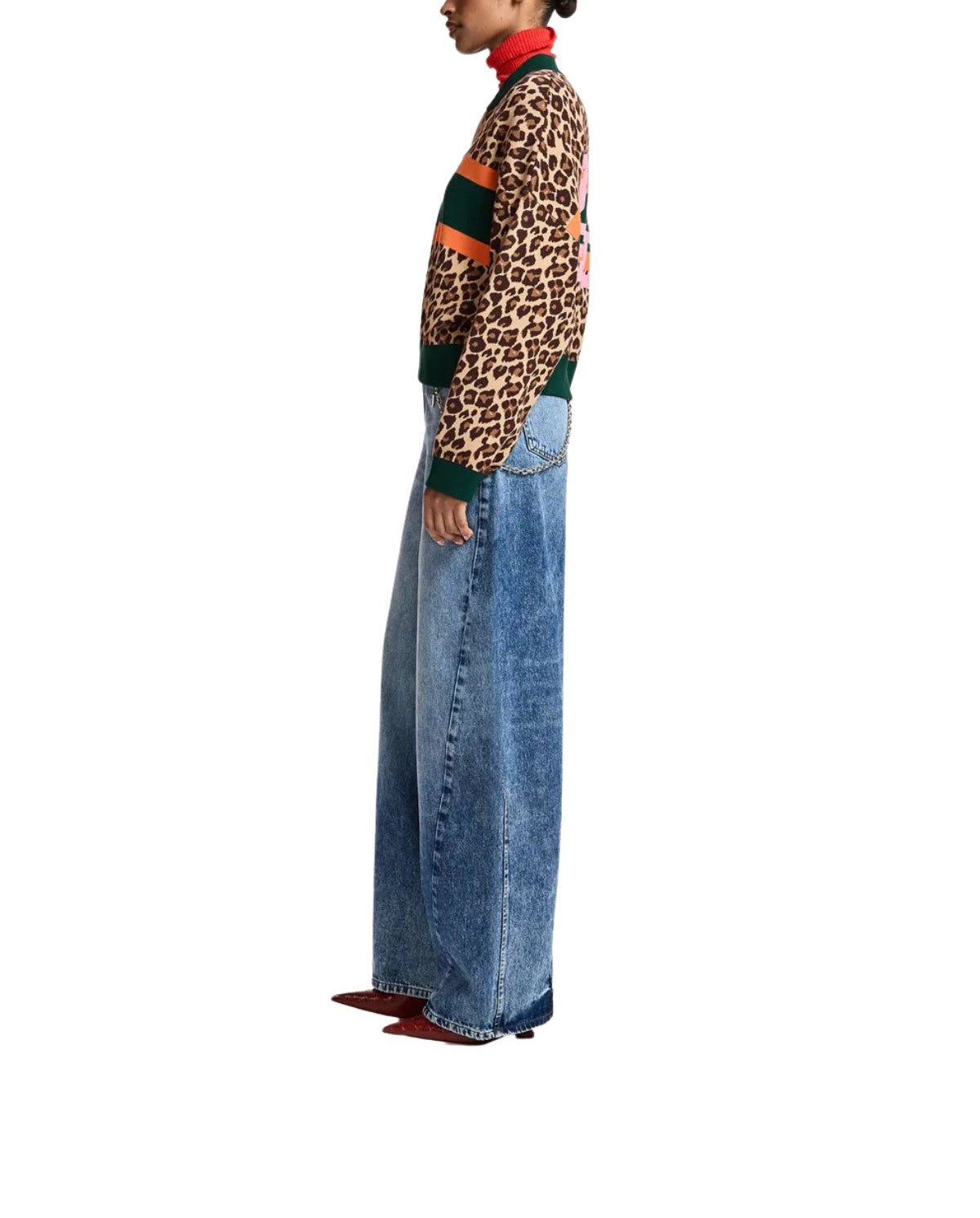 Cardigan Kutie con zip e stampa leopardata KUTIE COMBO1 ESSENTIEL ANTWERP