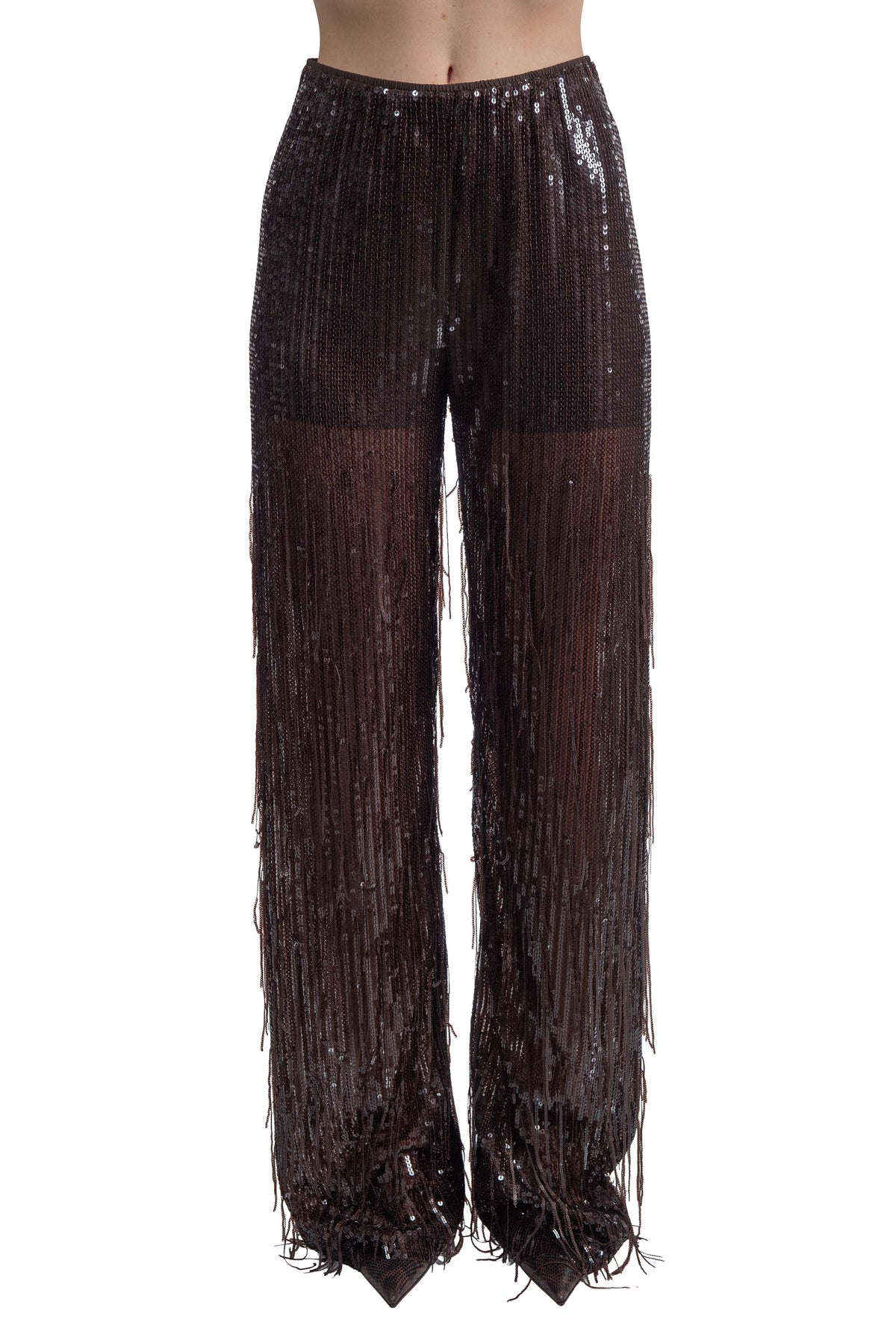 Pantalone paillette testa di moro 30815 MORO FEDERICA TOSI
