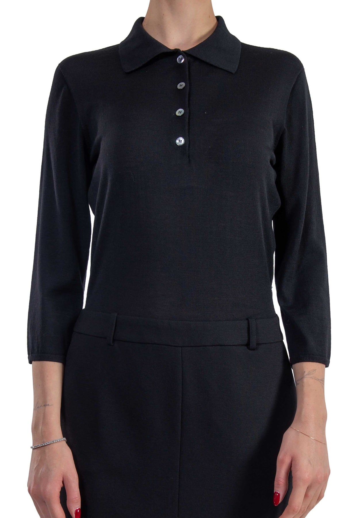 Abito a polo nero ALBERTA L6WI24 NERO LIVIANA CONTI