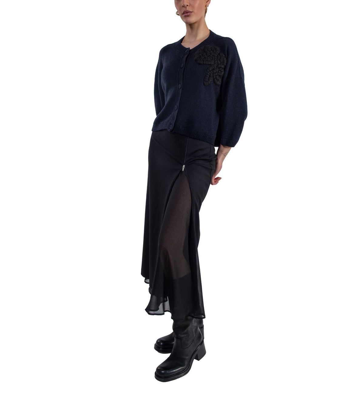 Cardigan Chelsie blu. CHELSIE L6WC72 NOTTE LIVIANA CONTI