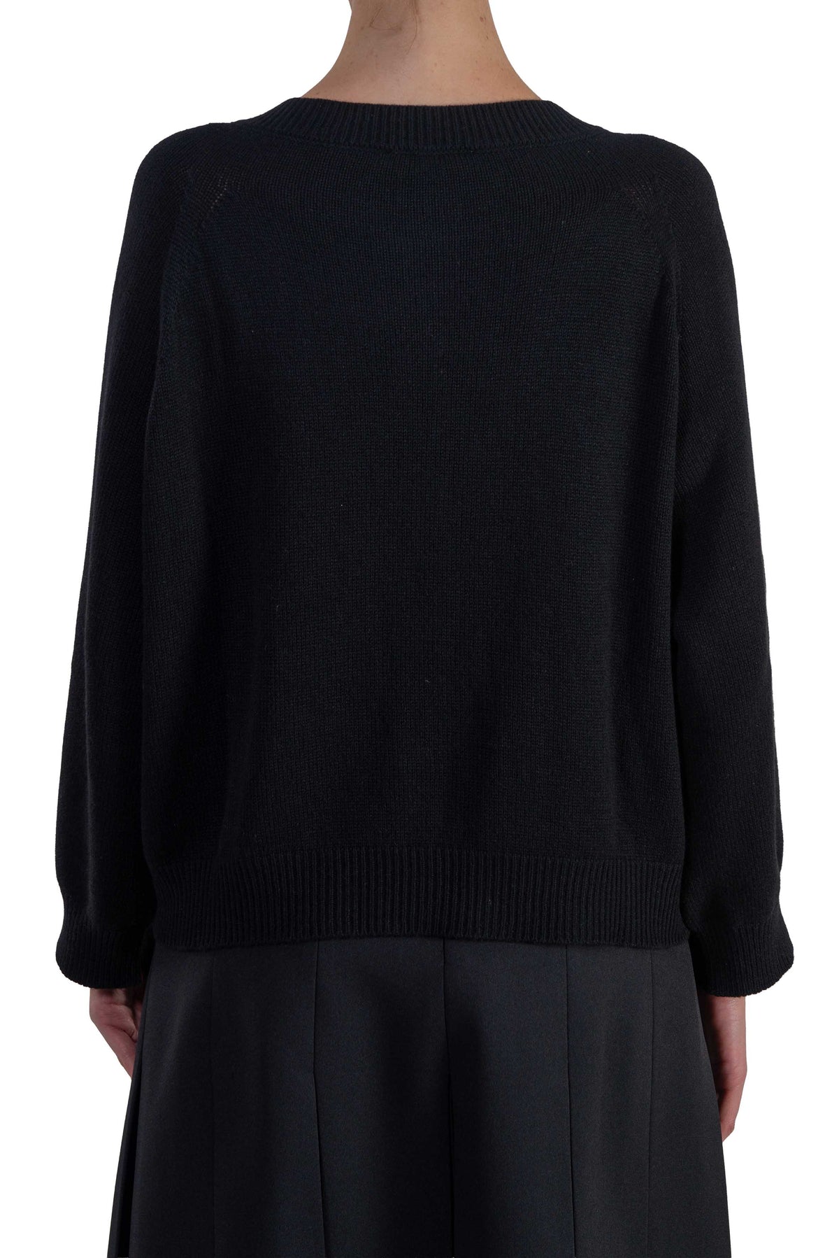 Cardigan nero con applicazioni CLEA NERO LIVIANA CONTI