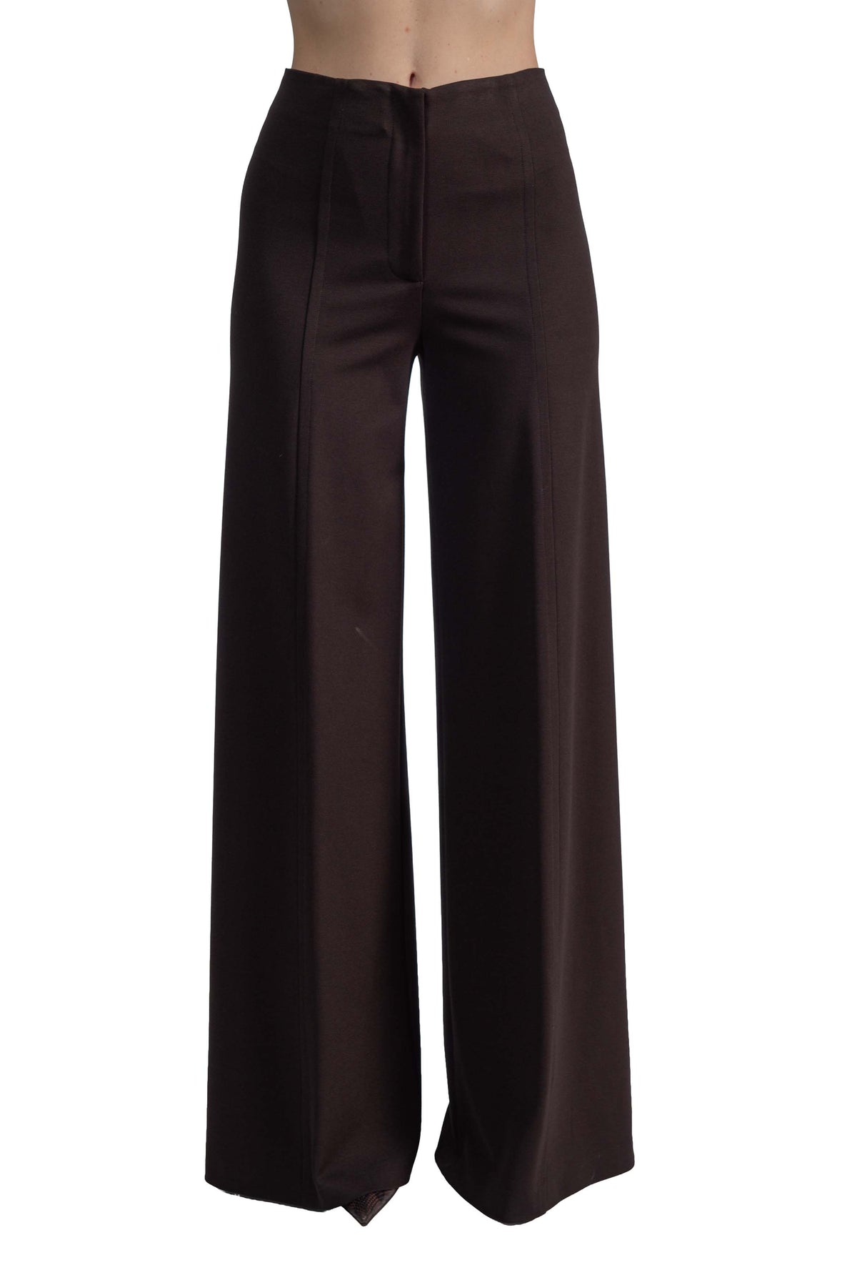 Pantalone a palazzo marrone Eric ERIC CNTI88 ESPRESSO LIVIANA CONTI