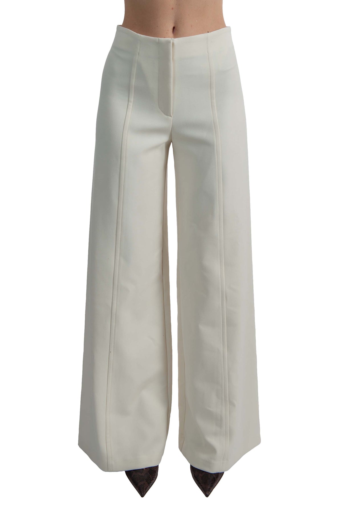 Pantalone palazzo PANTYALONE L6WM28 NATURAL LIVIANA CONTI