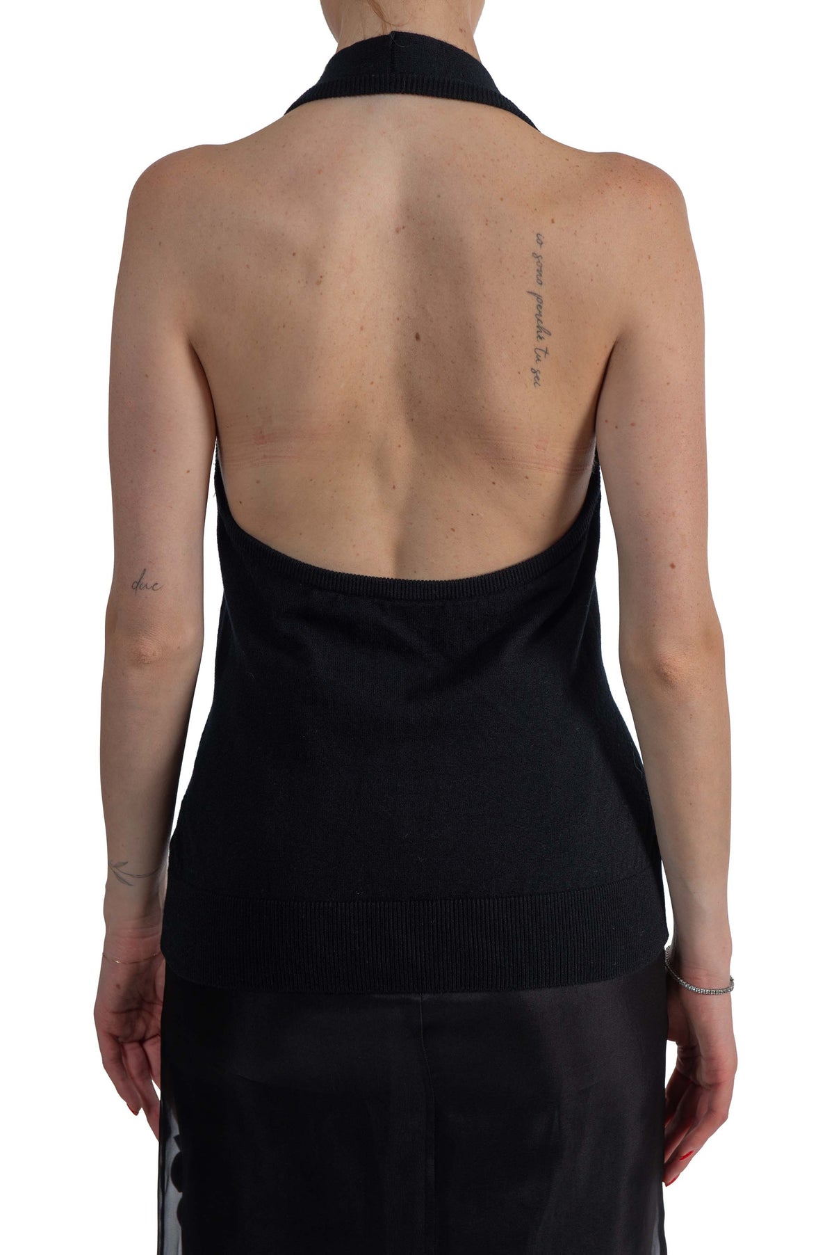 Top più coprispalle in lana TOP+COPRISPALLE F6WB02 NERO LIVIANA CONTI