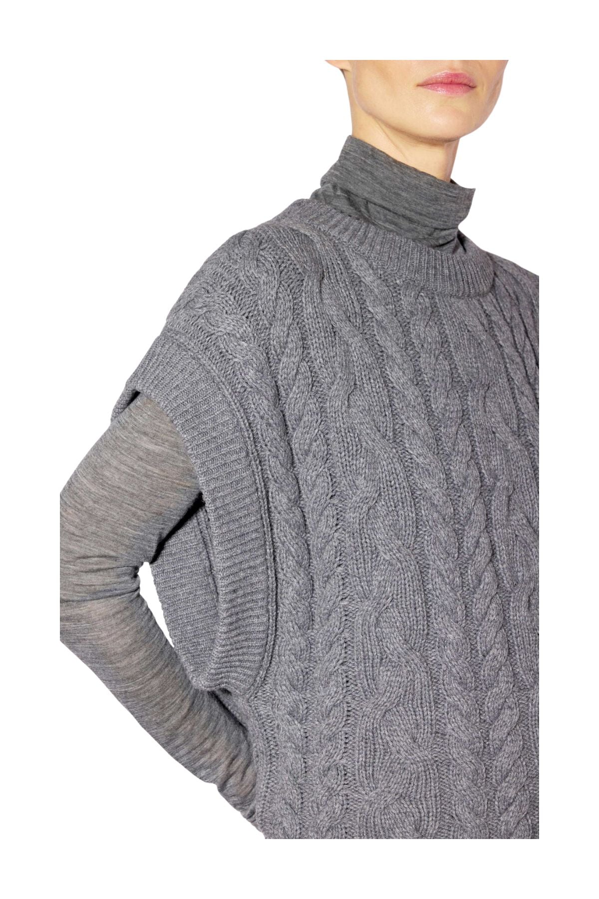 Gilet Vanna grigio melange VANNA F6WC06 GRIGIO LIVIANA CONTI
