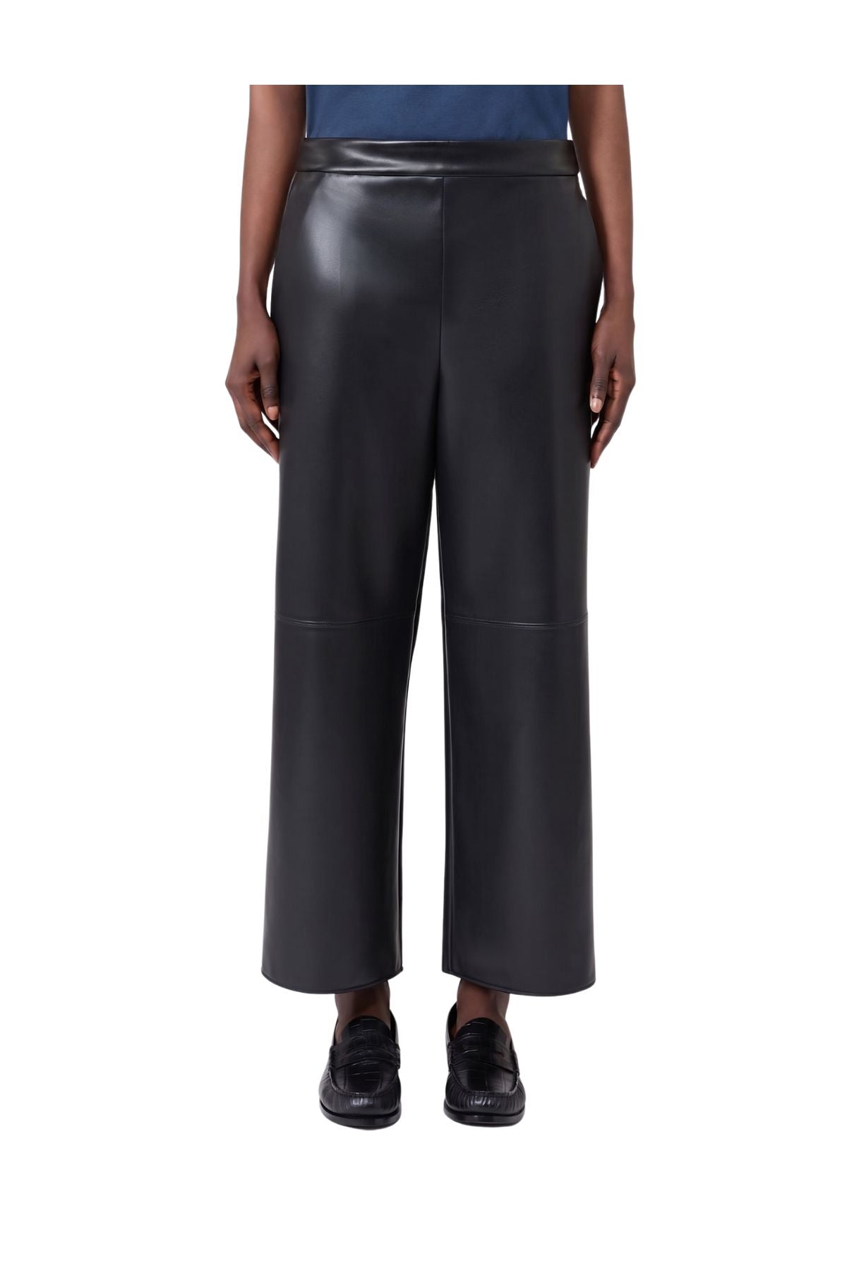 Pantalone in jersey spalmato nero-Amati AMATI 004 NERO MAX MARA