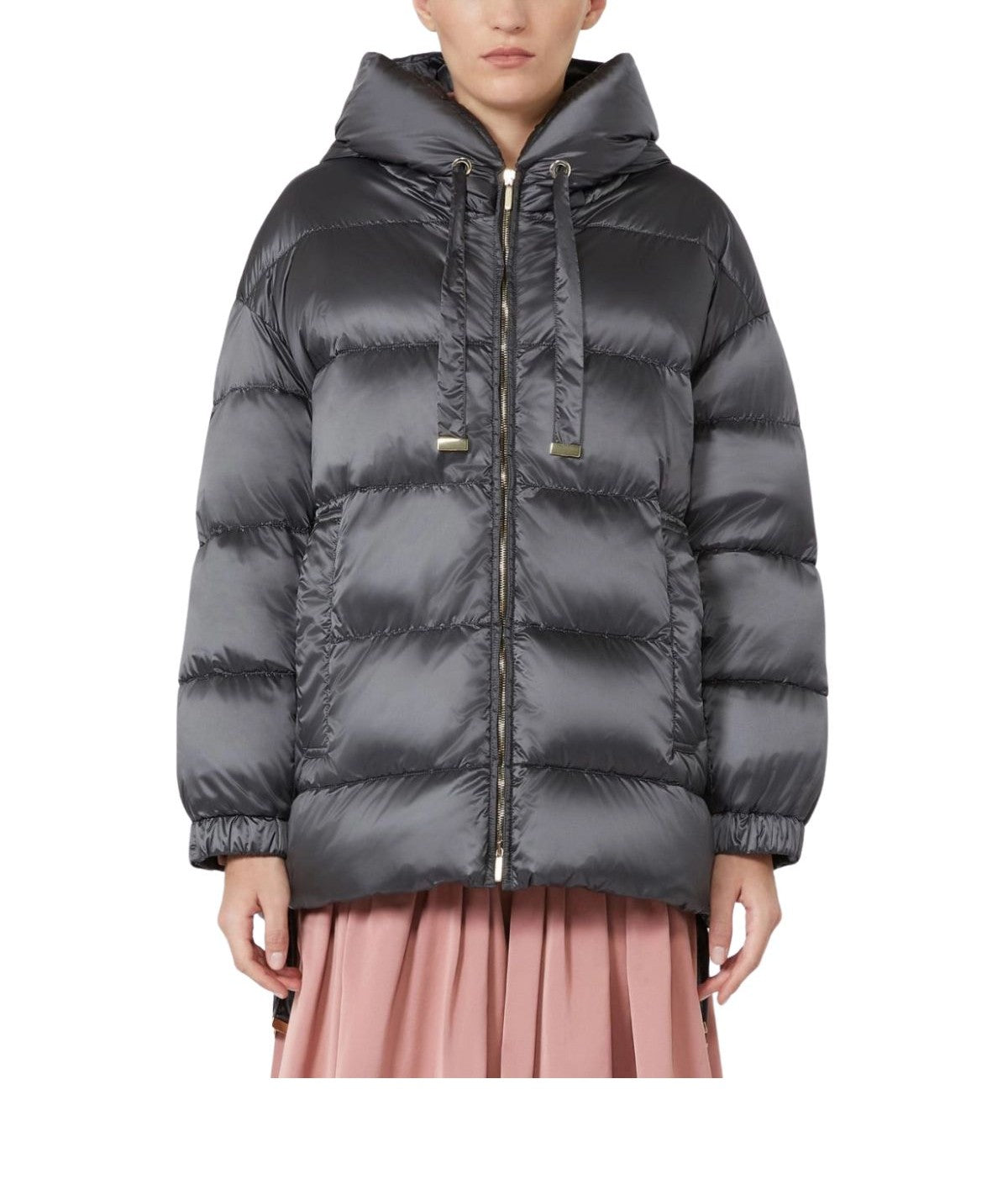 Piumino ampio in tela antigoccia grigio medio- Cariete CARIETE 006 MAX MARA