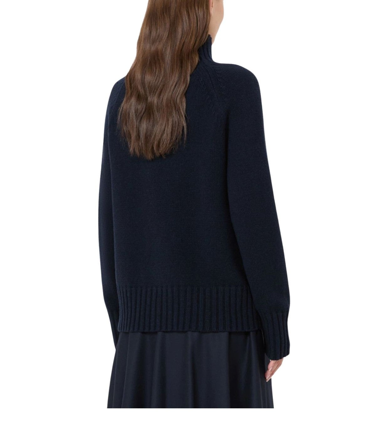 Dolcevita in filato di lana e cashmere blu- Mantova MANTO9VA 011 MAX MARA