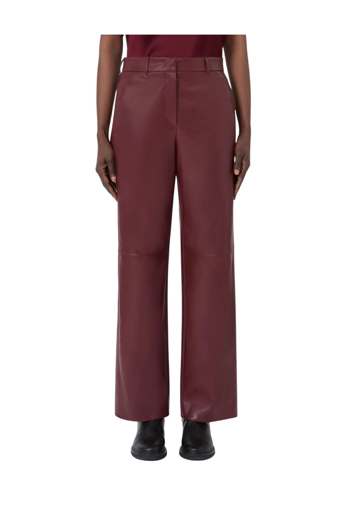 Pantalone regular in jersey spalmato bordeaux- Sospiro SOSPIRO 003 MAX MARA