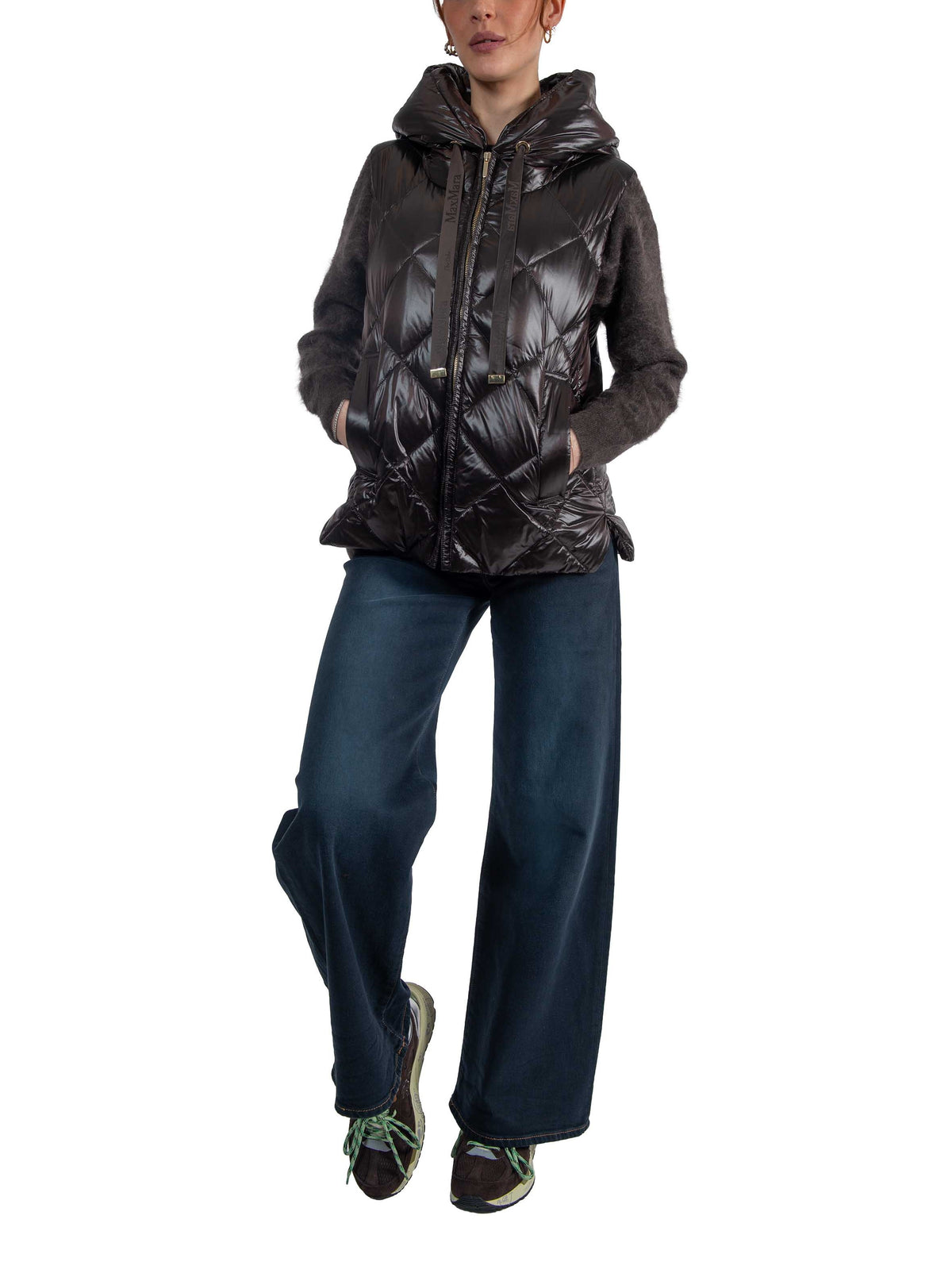 Gilet imbottito IN tela antigoccia marrone-Tropico TROPICO 027 MAX MARA THE CUBE