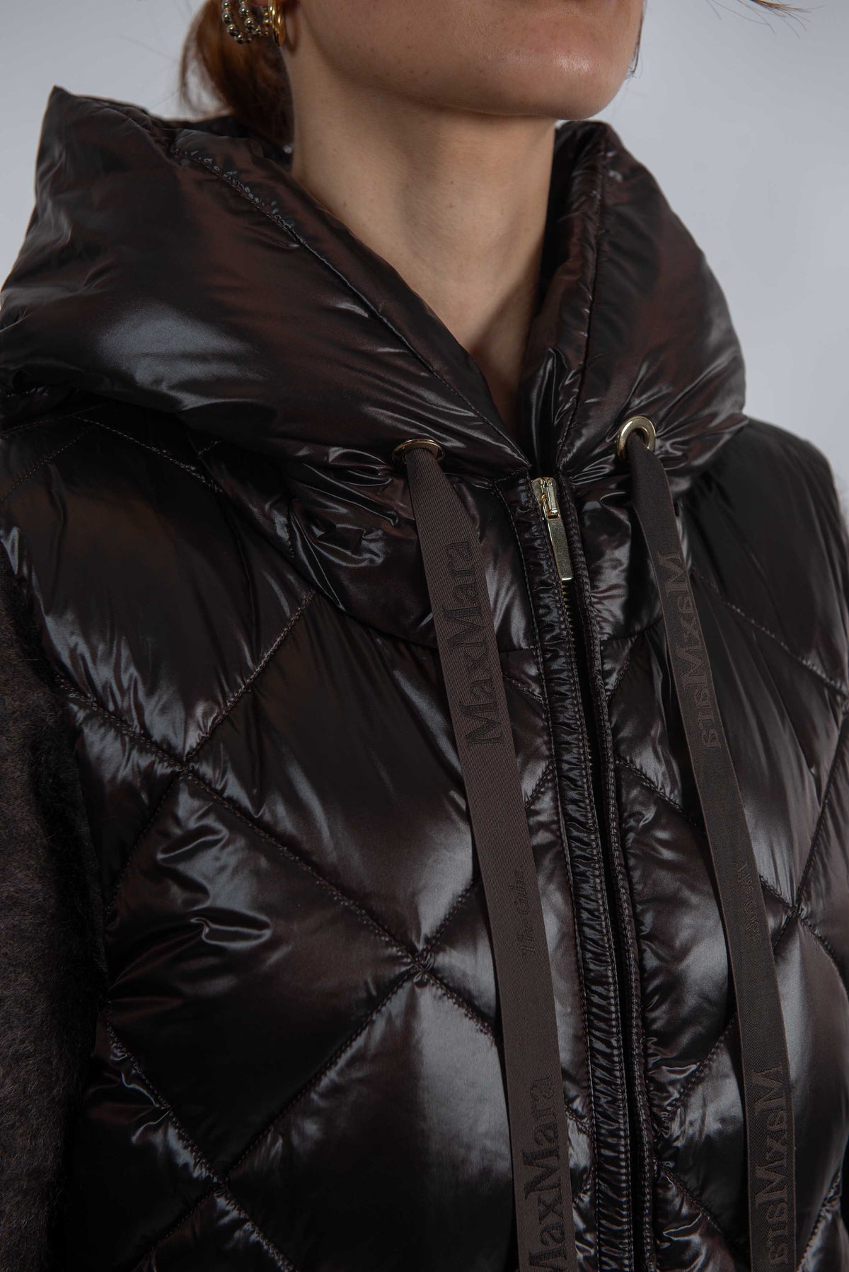 Gilet imbottito IN tela antigoccia marrone-Tropico TROPICO 027 MAX MARA THE CUBE