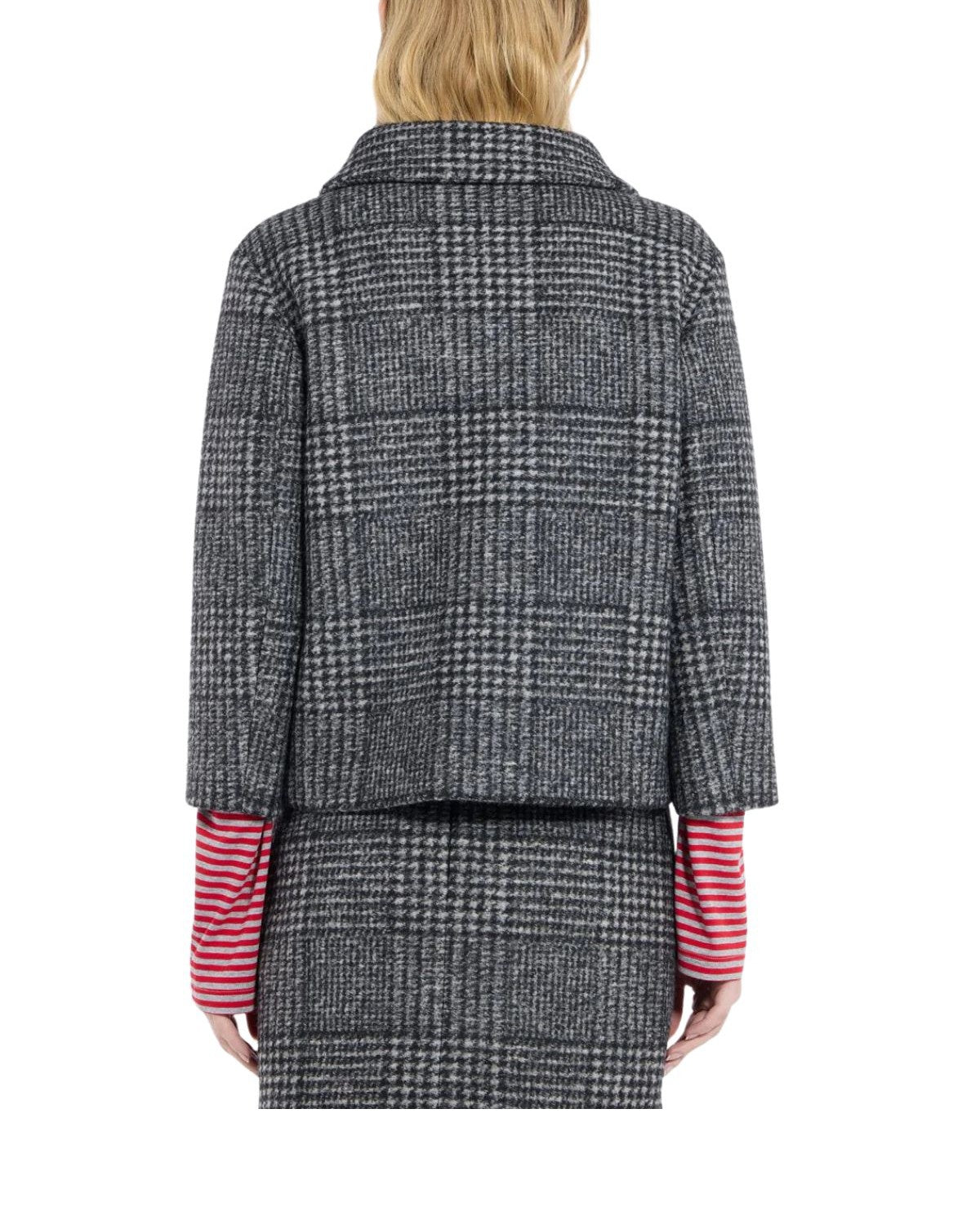 Giacca in tweed grigia L011 3124 NERO-GRIGIO N° 21