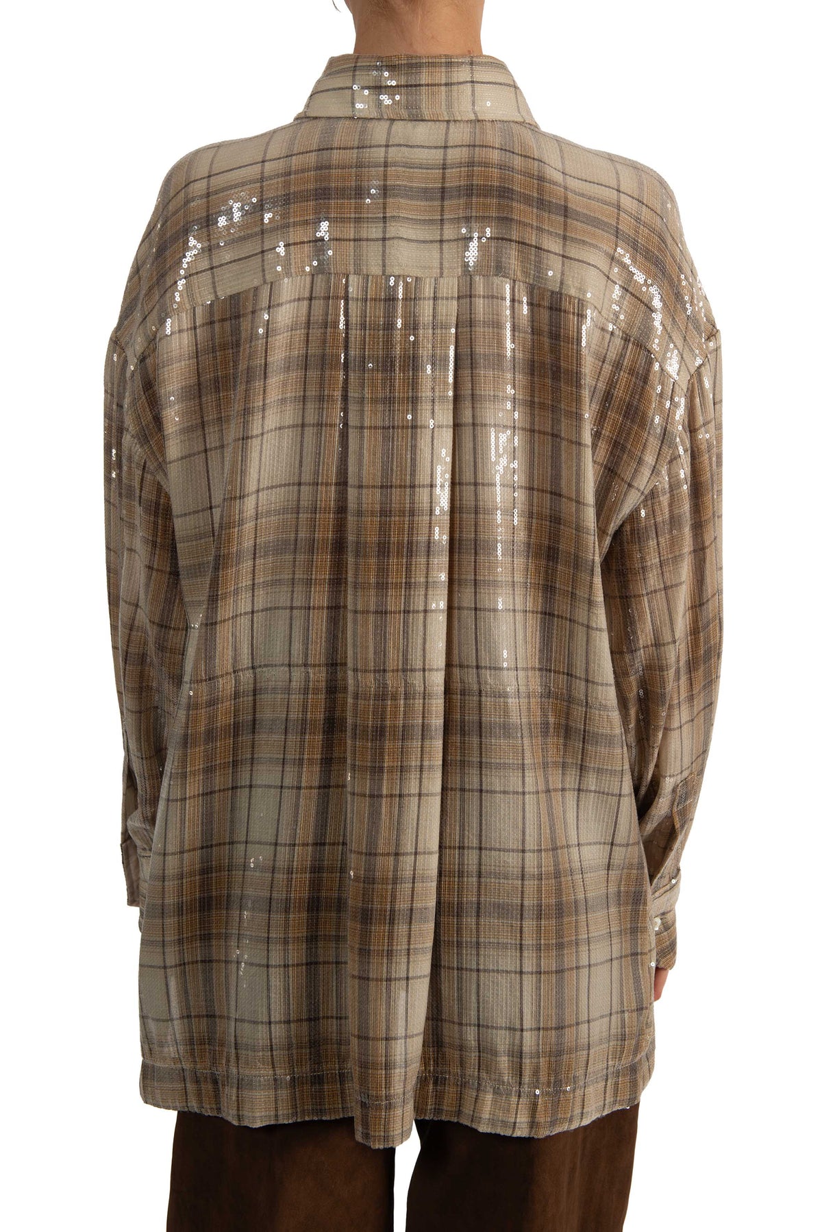 Camecia paillette check CAM 23 BEIGE RAME