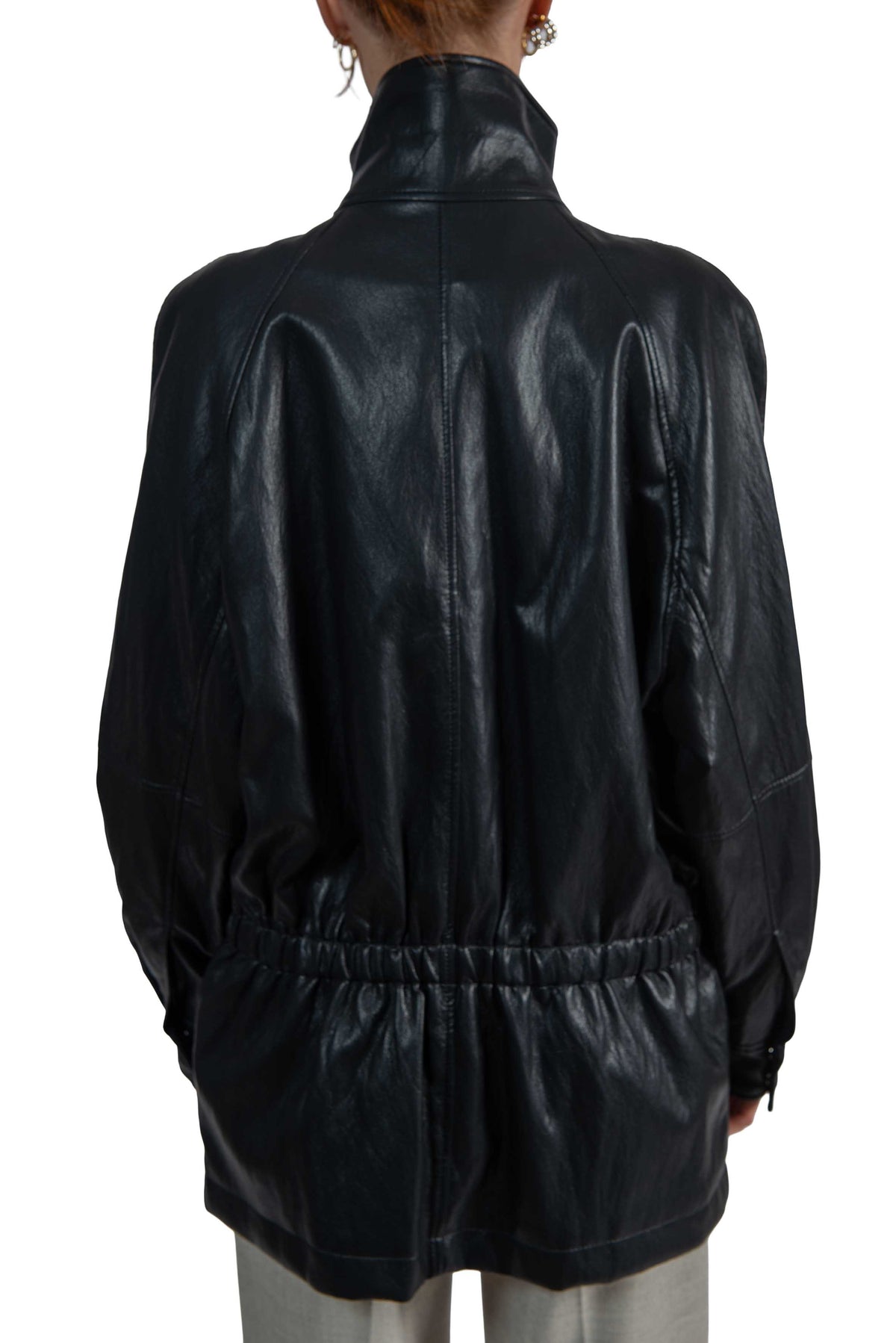 Giaccone ecopelle CAP04 BLACK RAME