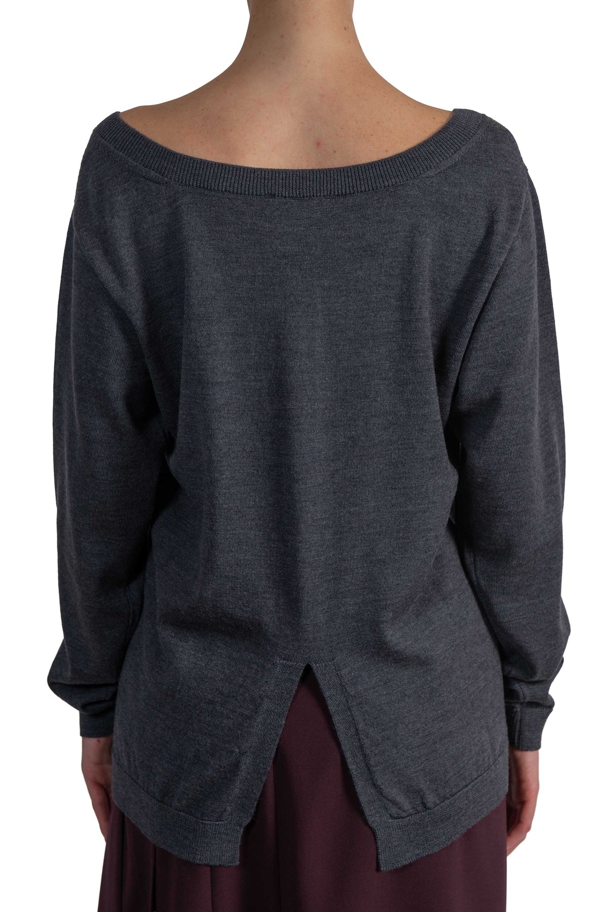 Maglia Carin grigia CARIN S6WA43 ANTRACITE SEMICOUTURE