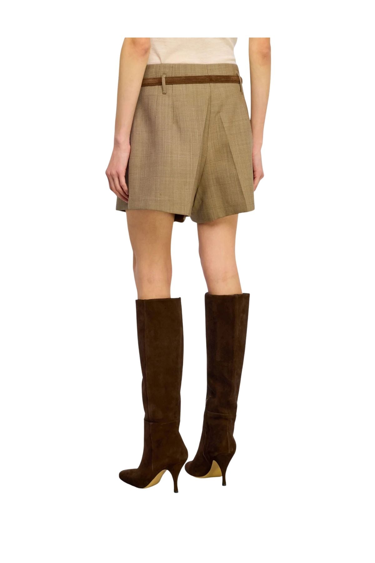 Short check cammello DIANE CHECK SEMICOUTURE