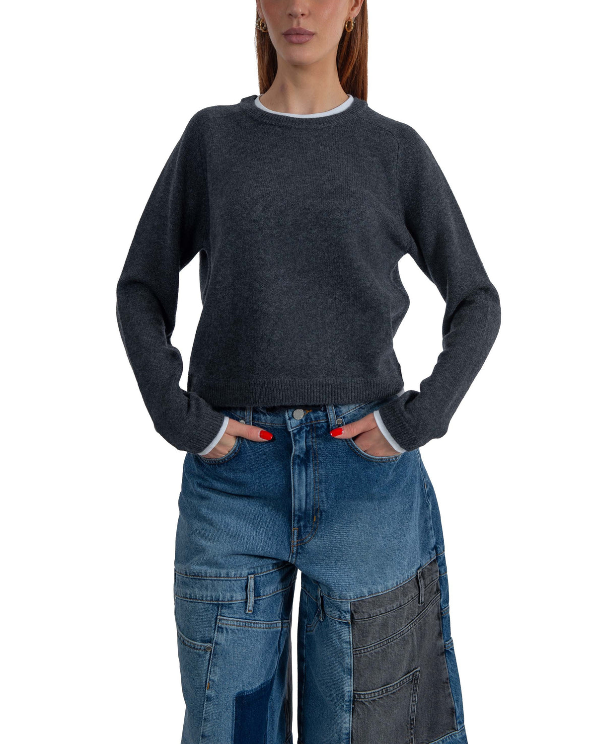 Maglia grigia Sarah SARAH GRIGIO SEMICOUTURE