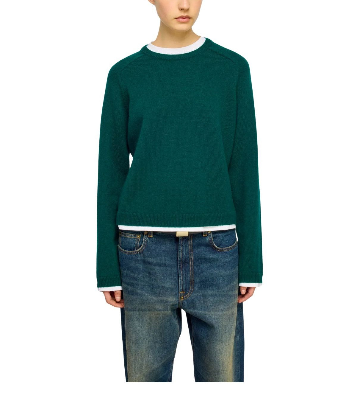 Maglia verde Sarah SARAH VERDE SEMICOUTURE