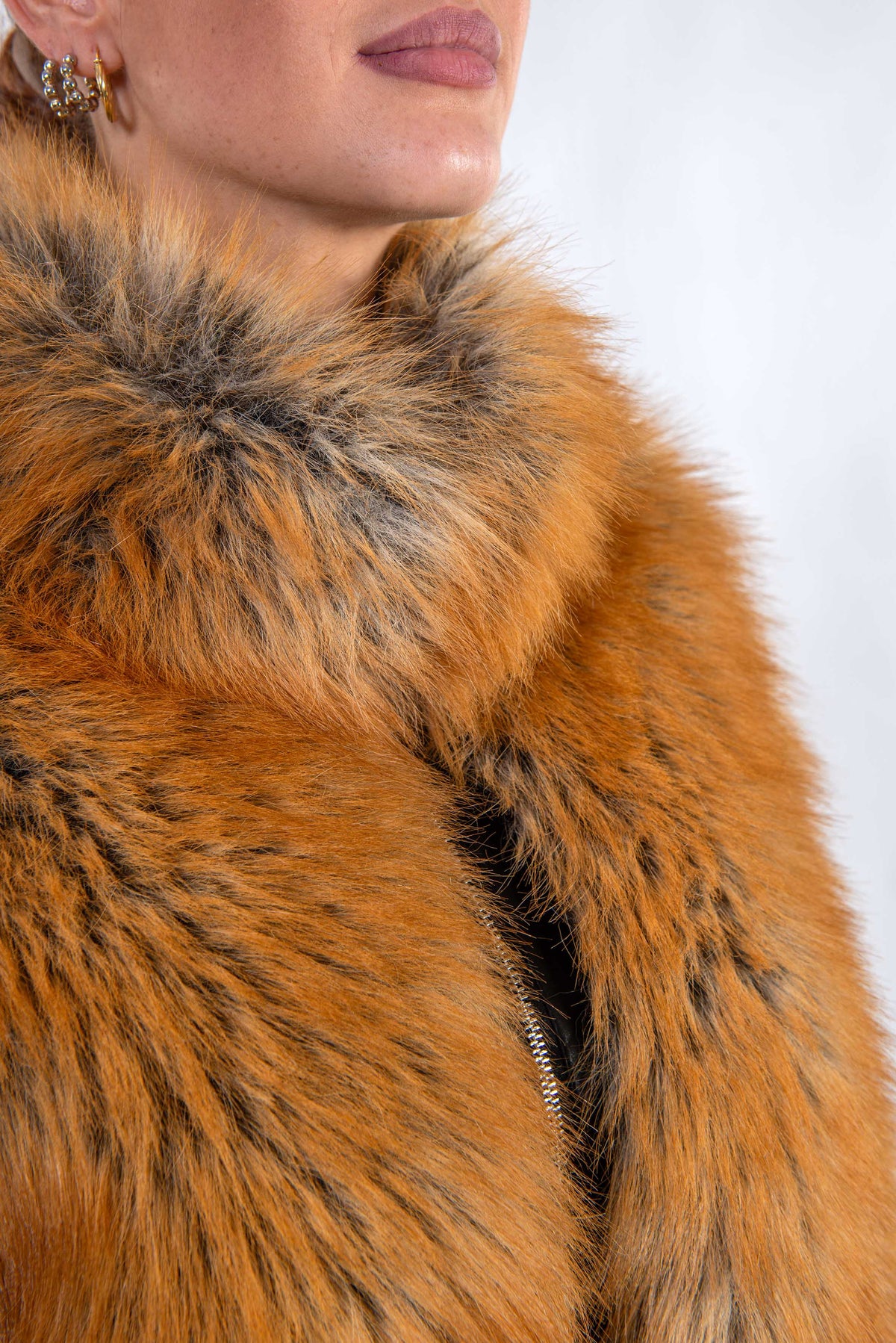 Giaccone in pelliccia ecologica 9090 RED SWORD