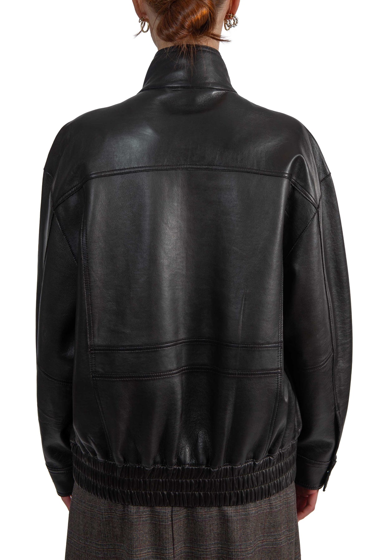 Bomber Droite in pelle nero DROITE DARK BROWN THE JACKIE LEATHERS