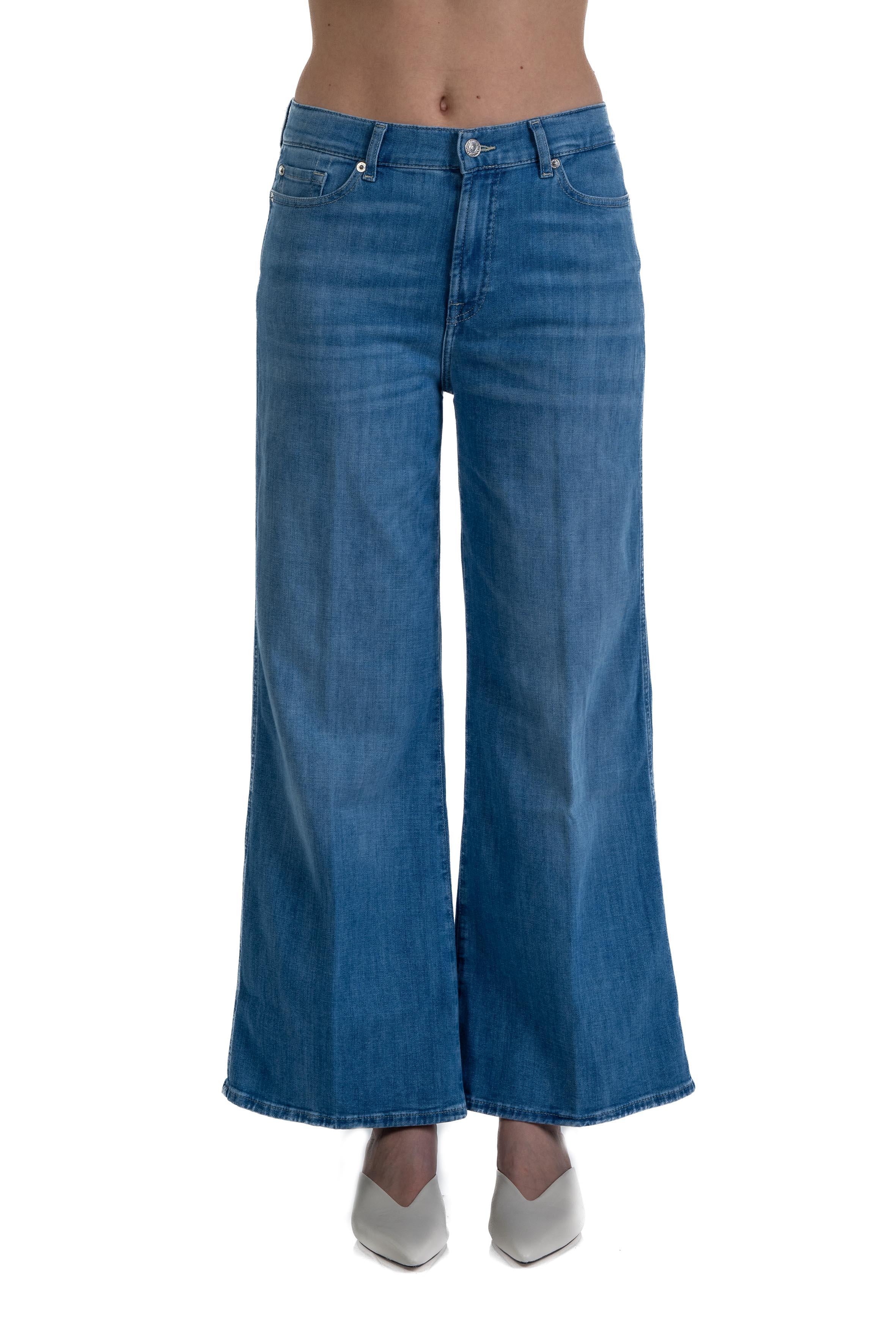 Jenas Lotta Cropped Charleston LOTTA CROPPED CHARLESTON 7U667R51 U7HON LIGHT BLUE 7 FOR ALL MANKIND