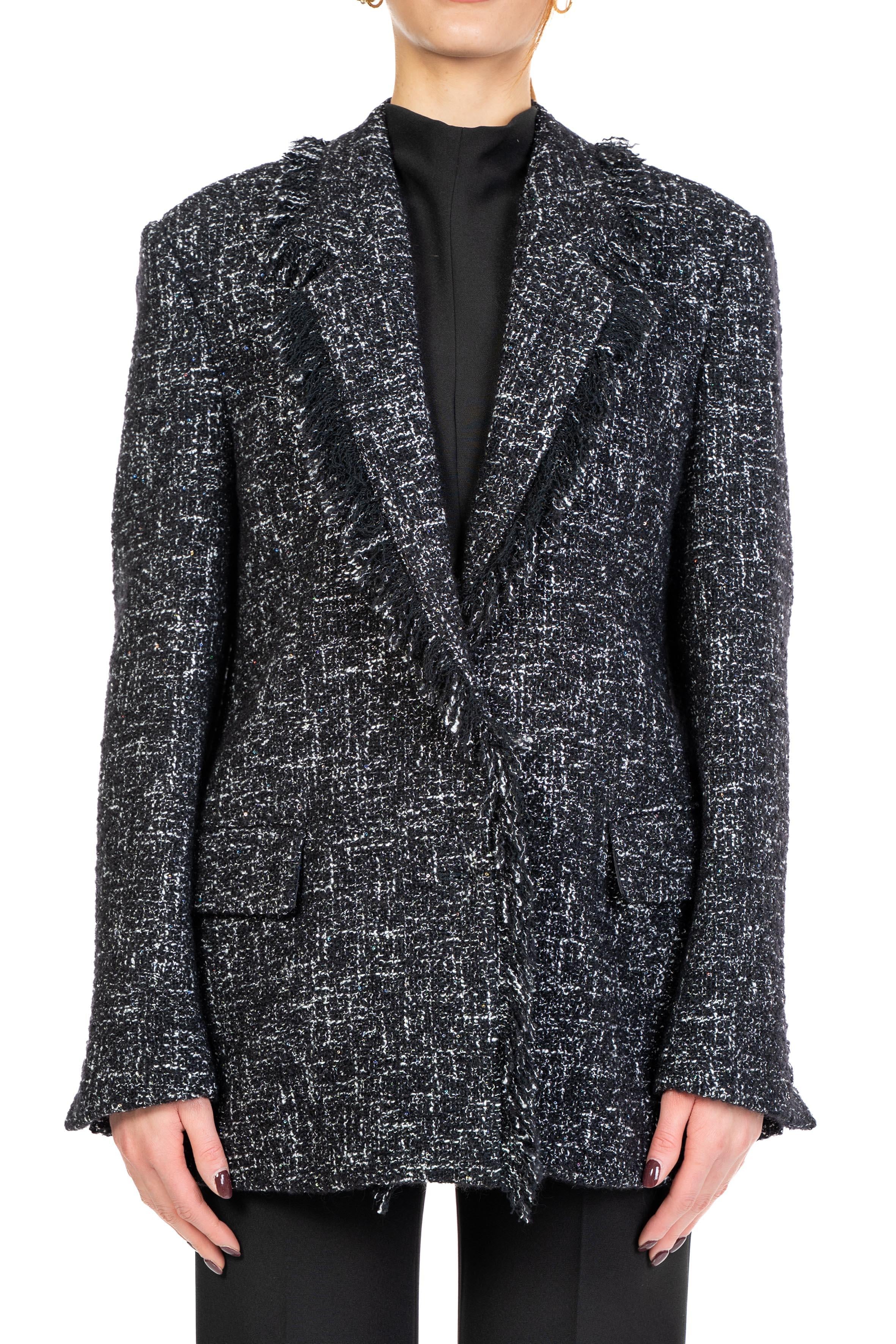 Giacca in bouclè 3941MDG20 BLACK MSGM