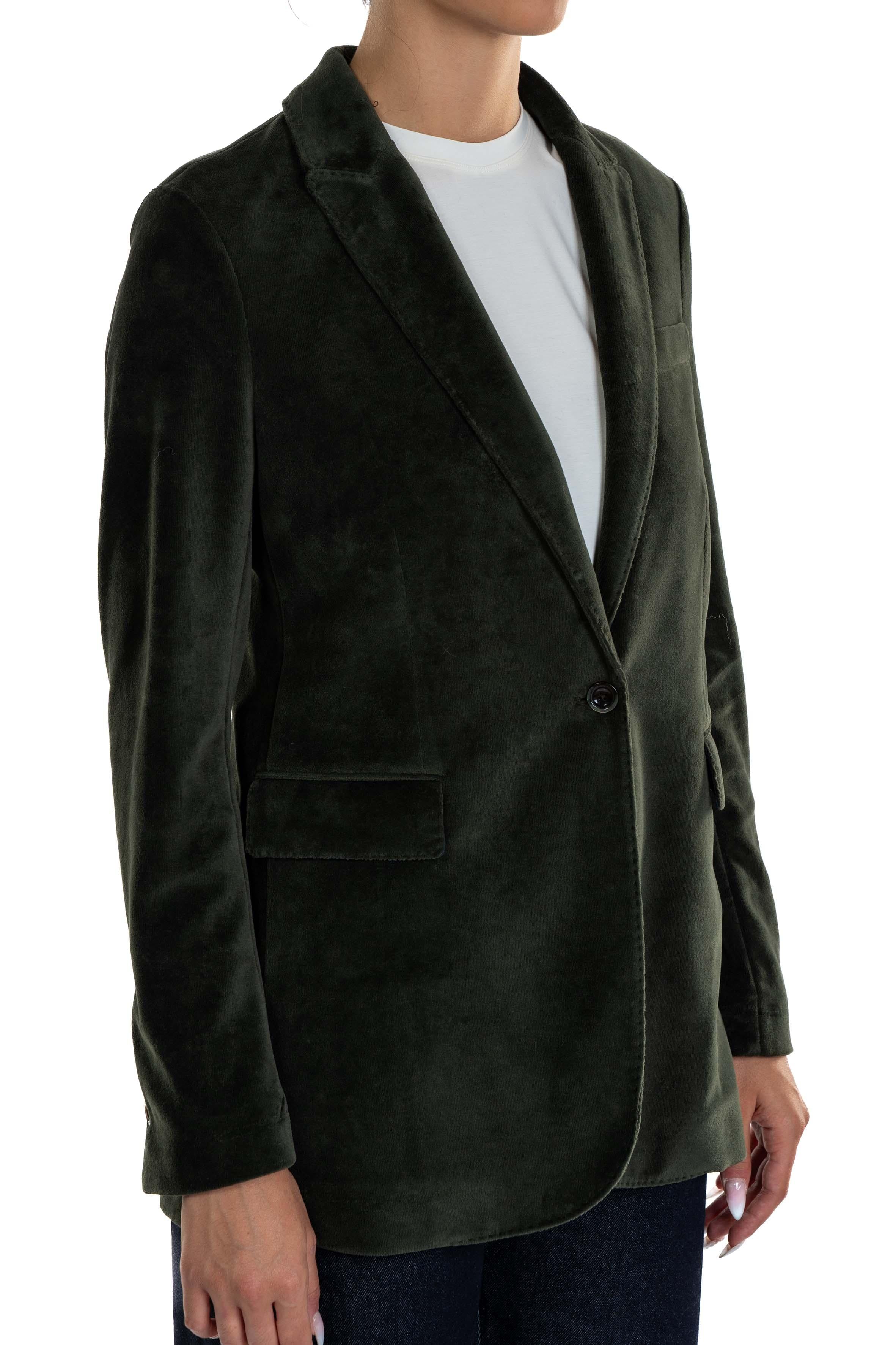 Single-breasted velvet jacket FD3620 FOREST CIRCLE