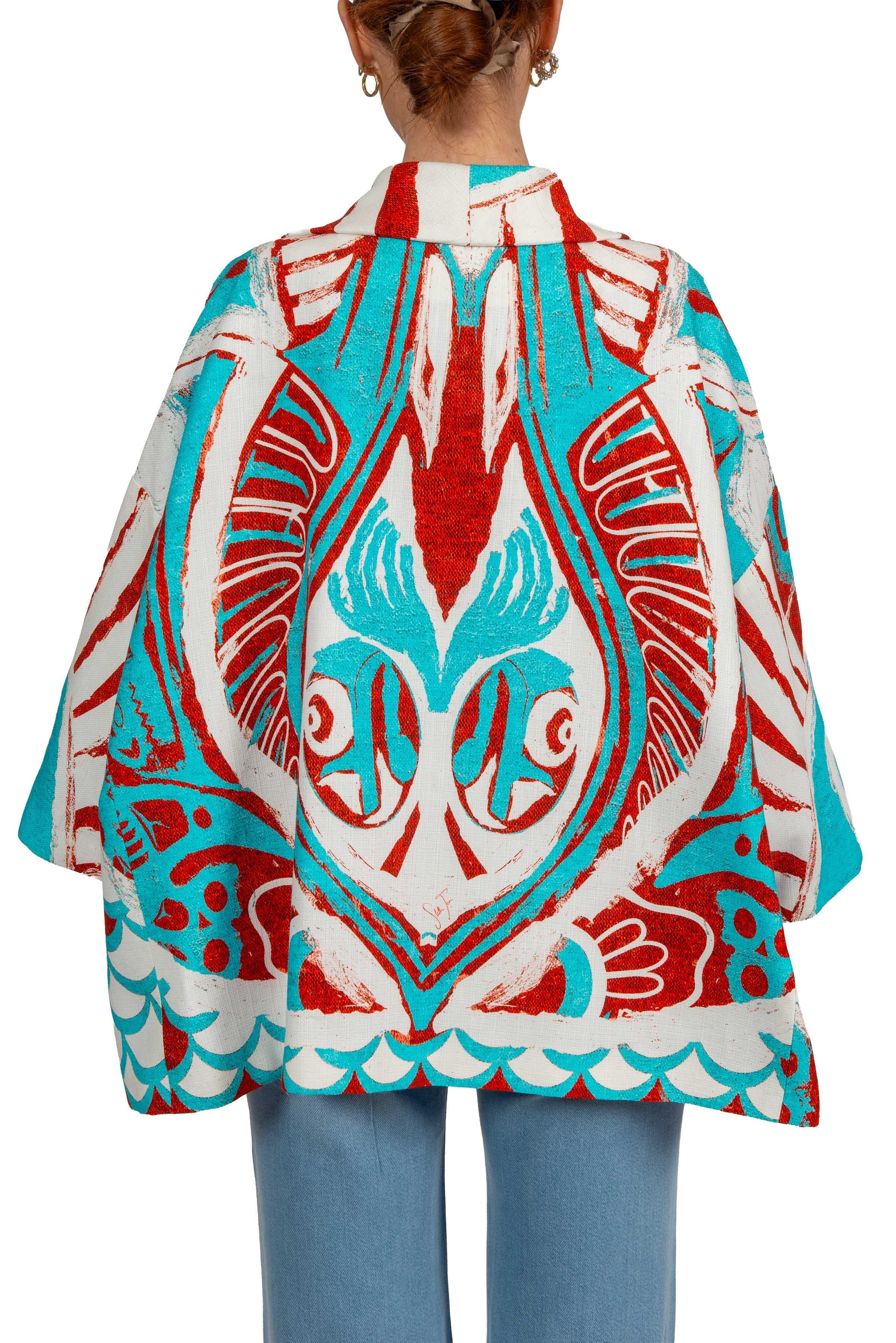 Caban Stella Jean stampa alaska. JC410 STAMPA ALASKA STELLA JEAN