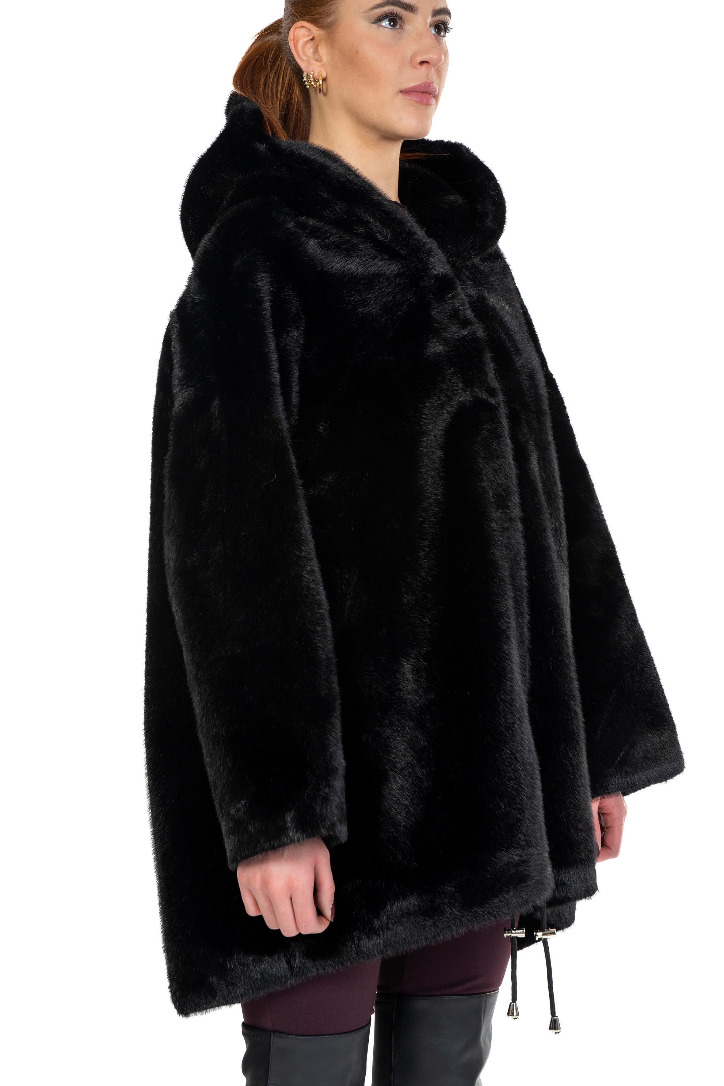 Giaccone con cappuccio 7223 nero 7223 NERO Bully