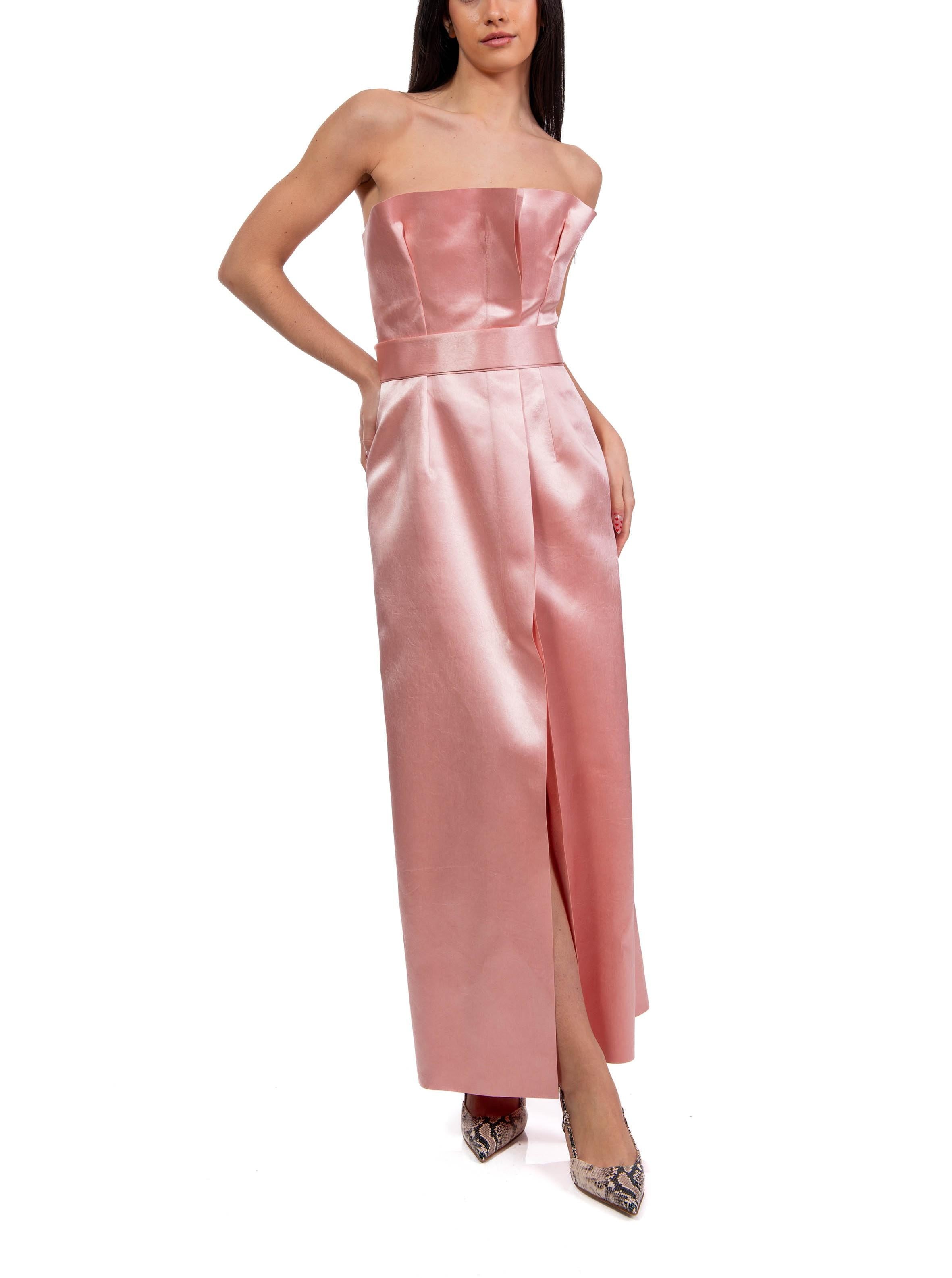 Abito lungo con spacco centrale 0434 0723 0132 ROSA PHILOSOPHY