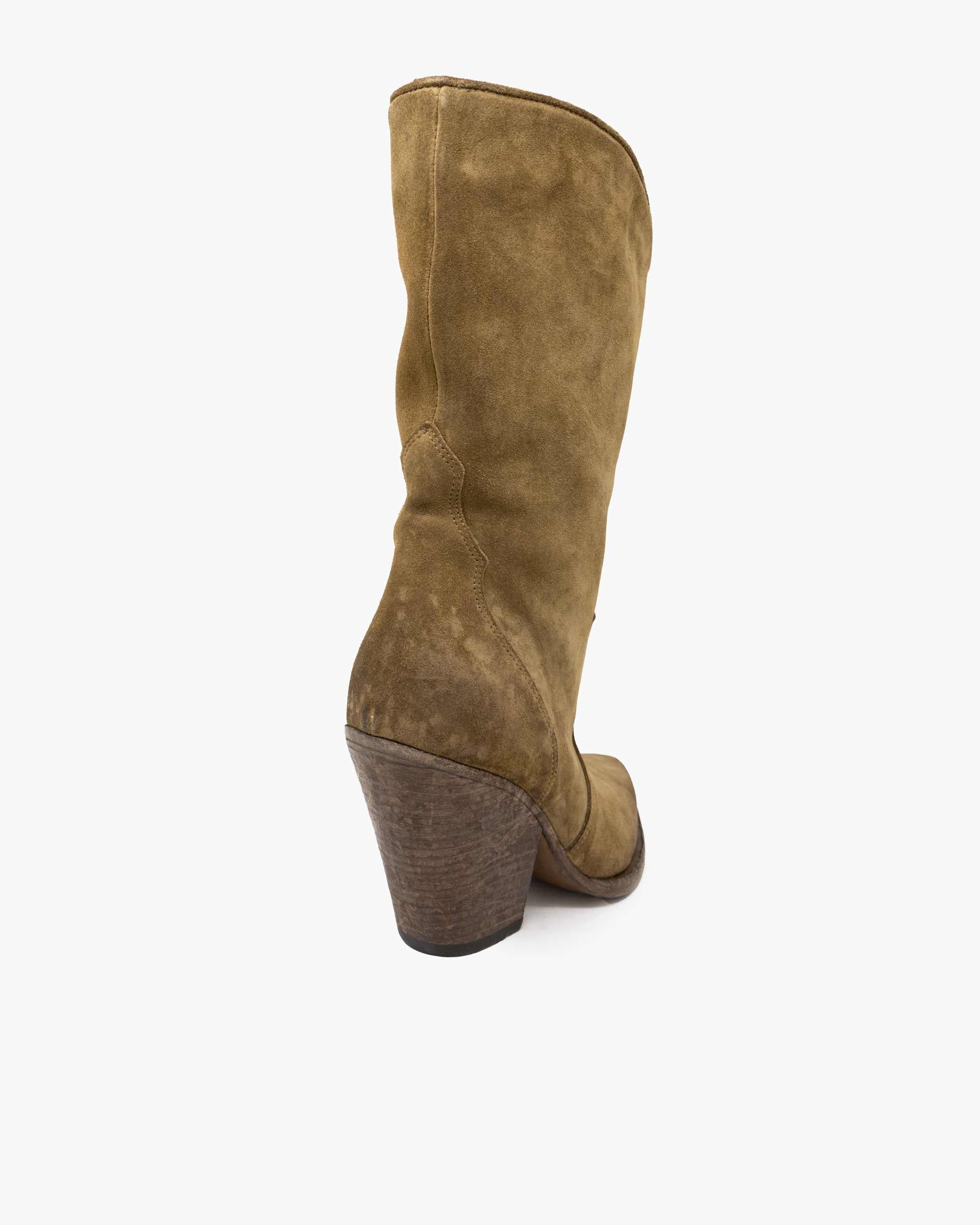 Stivale texano scamosciato beige 3614 B ELENA IACHI