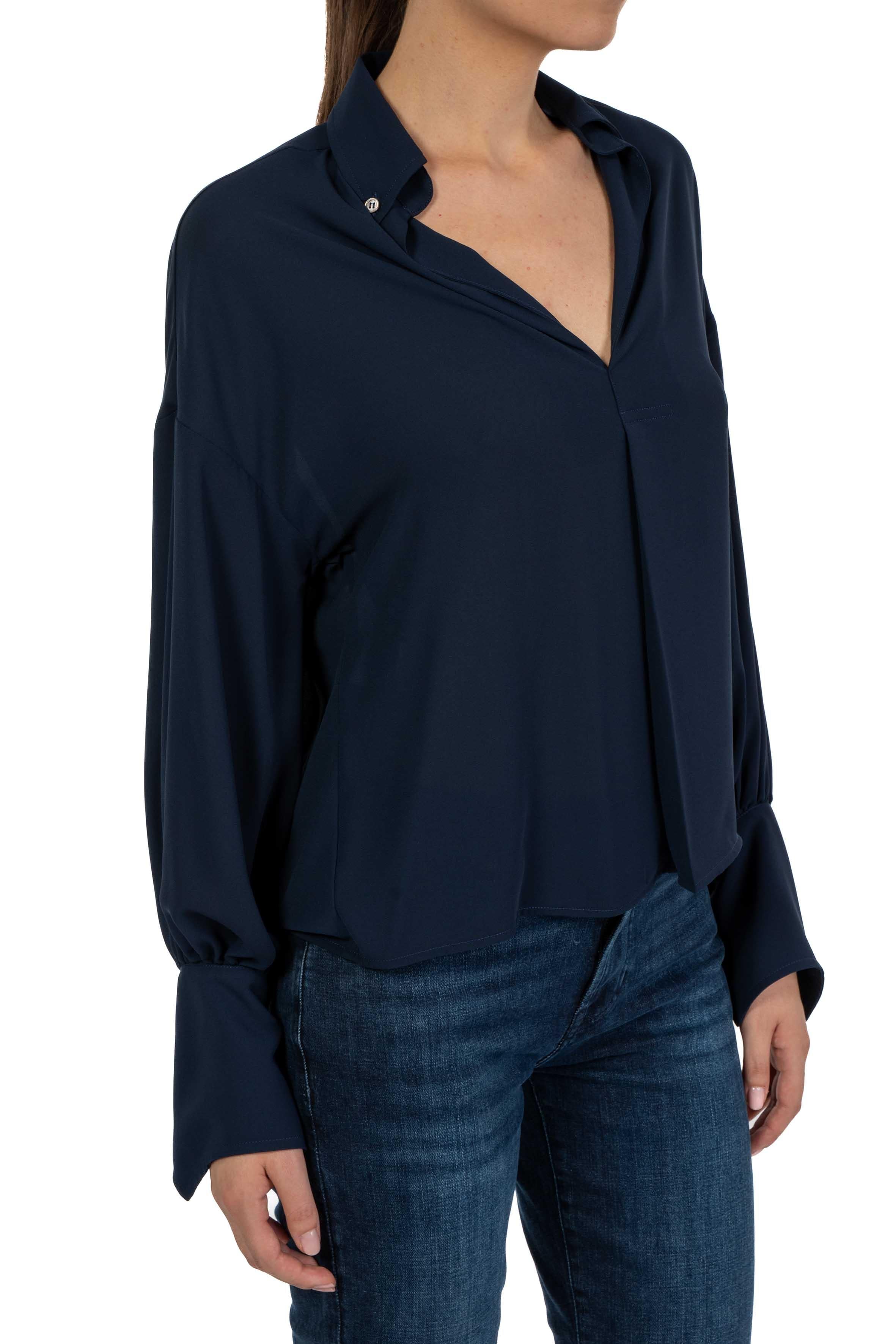 Blusa scollo a V blu 4032 2859 B ALICE MILLER