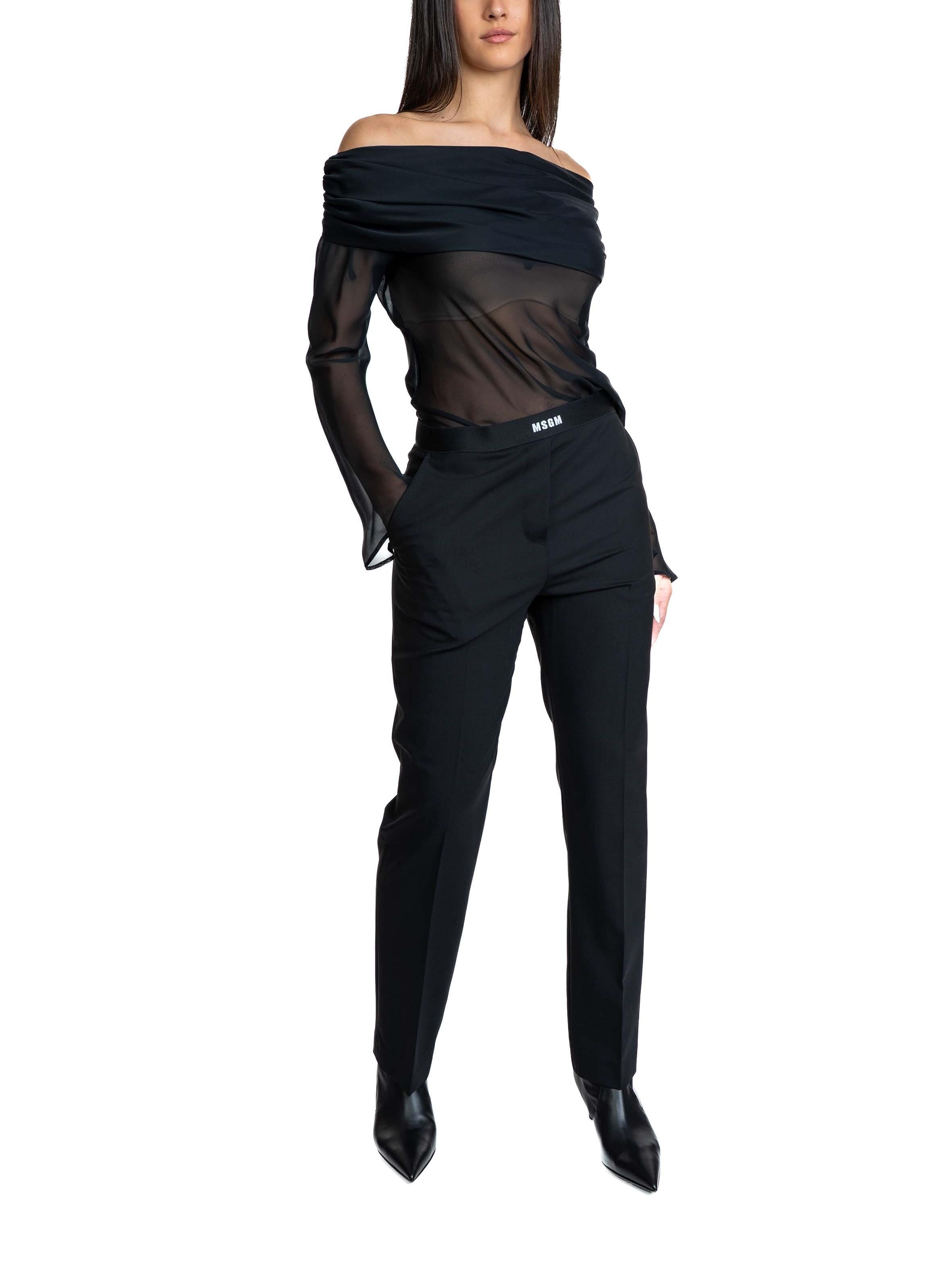 Pantalone cino di Msgm 3941MDP13 BLACK MSGM