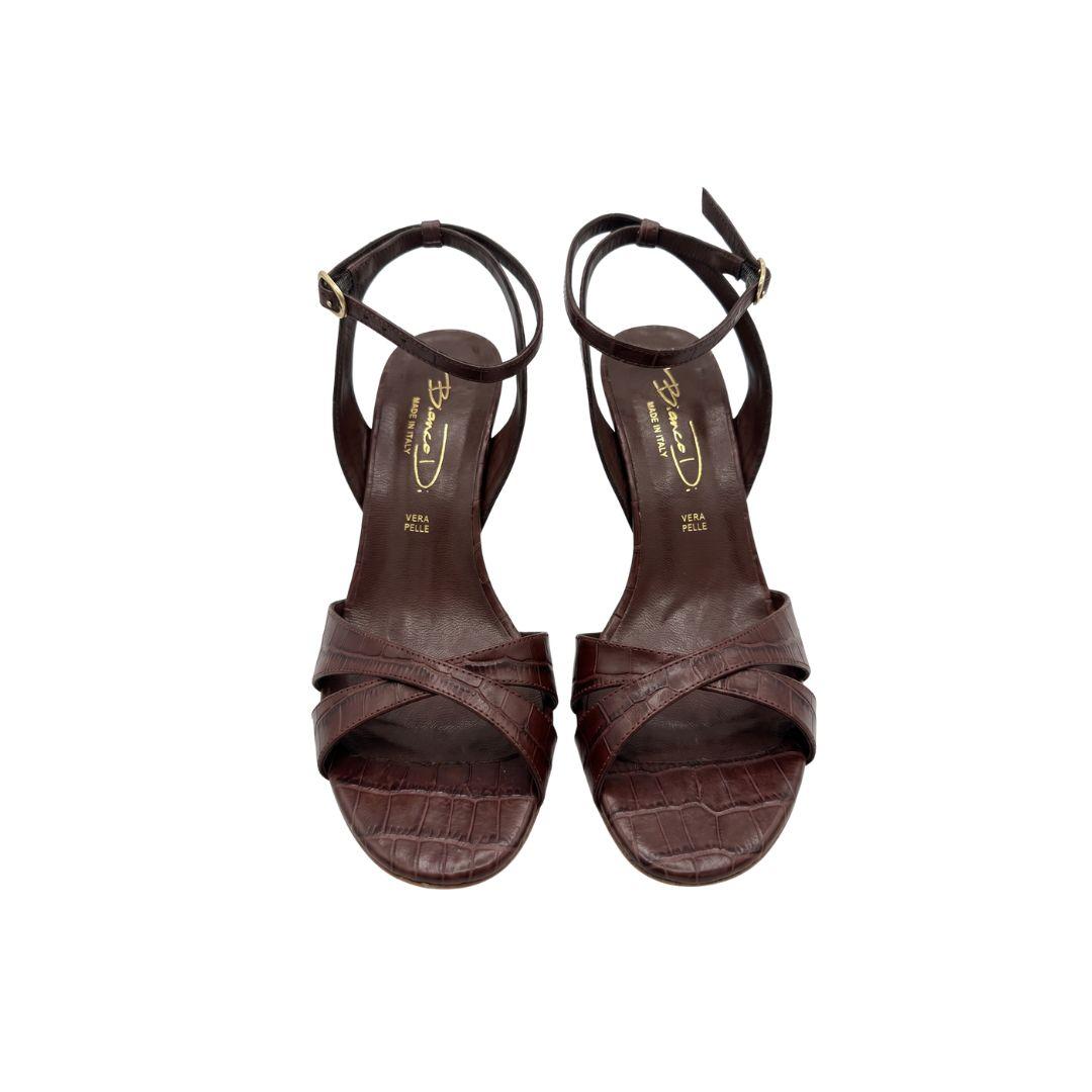 Sandalo in cocco marrone 2922 MORO BIANCA DI