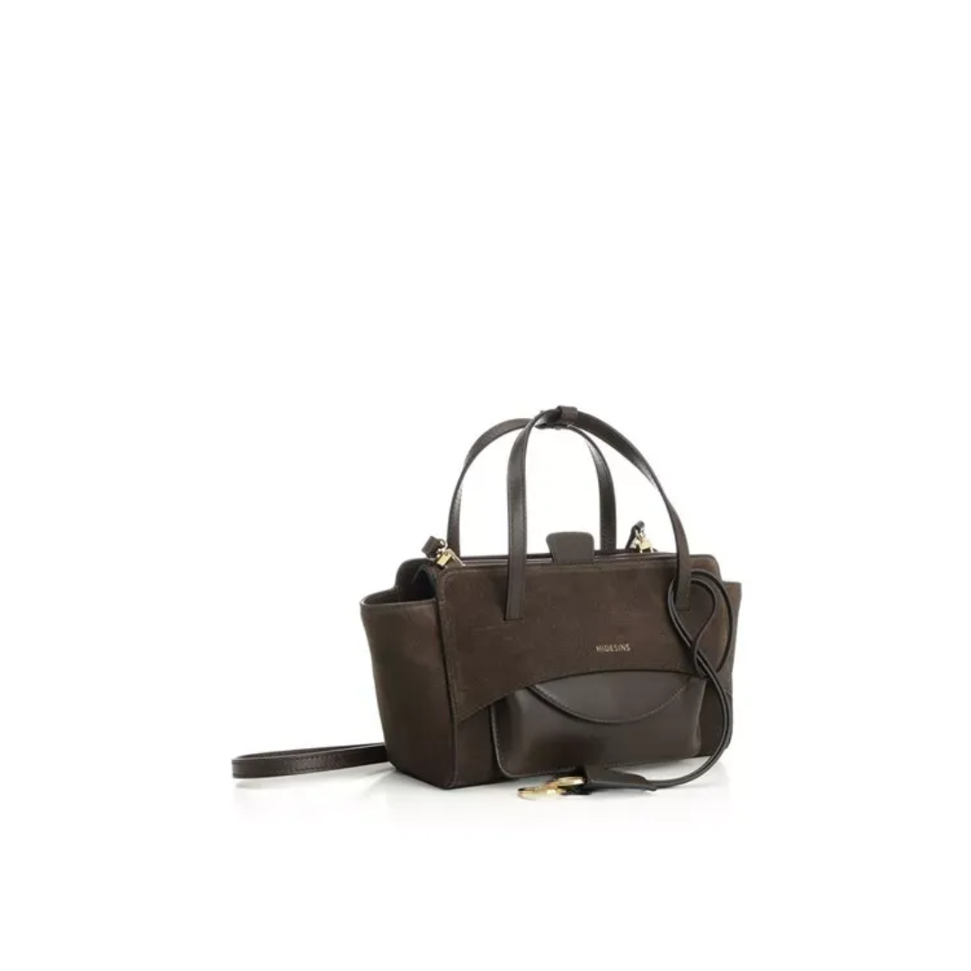 Borsa Flap S testa di moro FLAP S SUEDE T.MORO HIDESINS