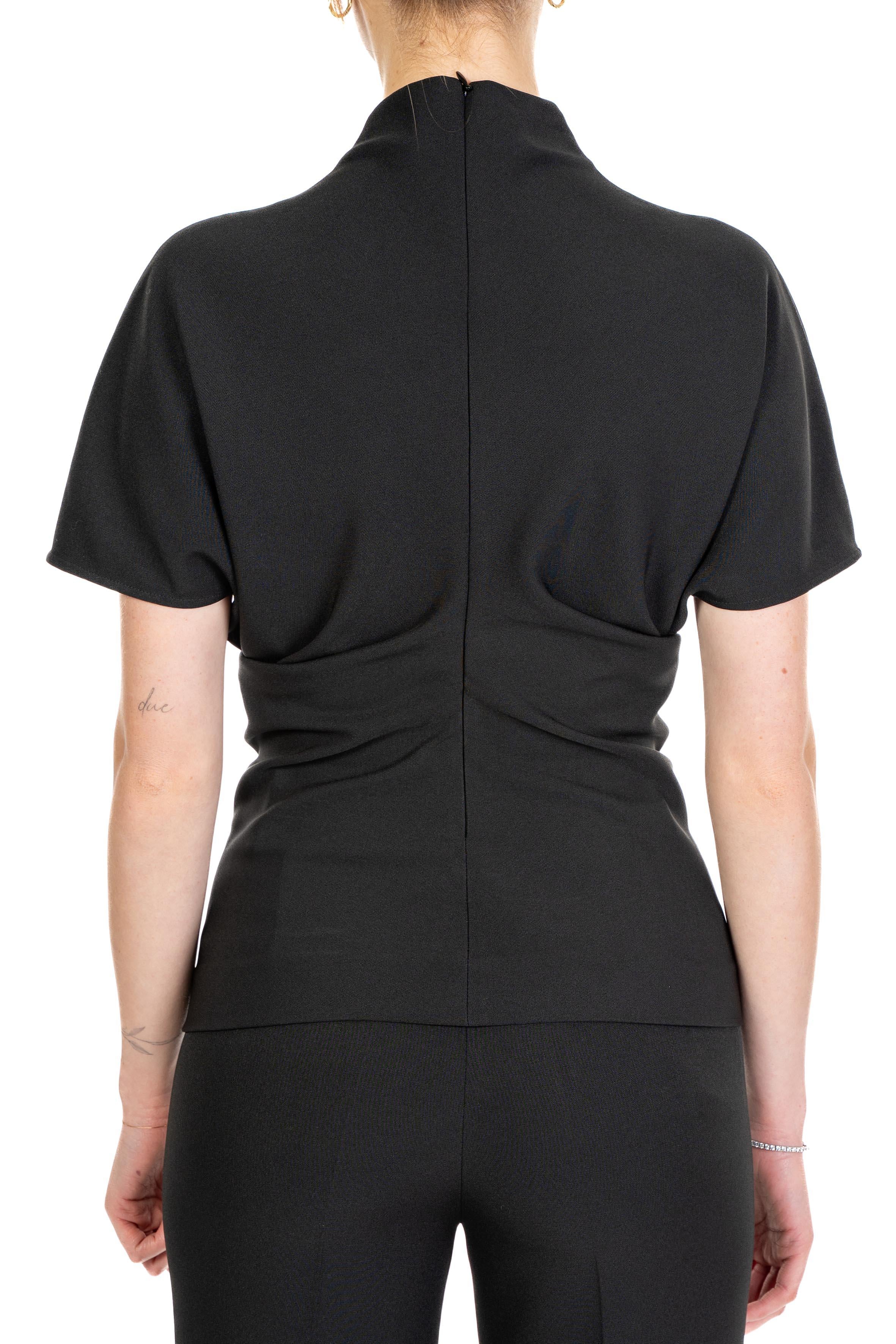 Blusa cady collo alto 31101 BLACK FEDERICA TOSI