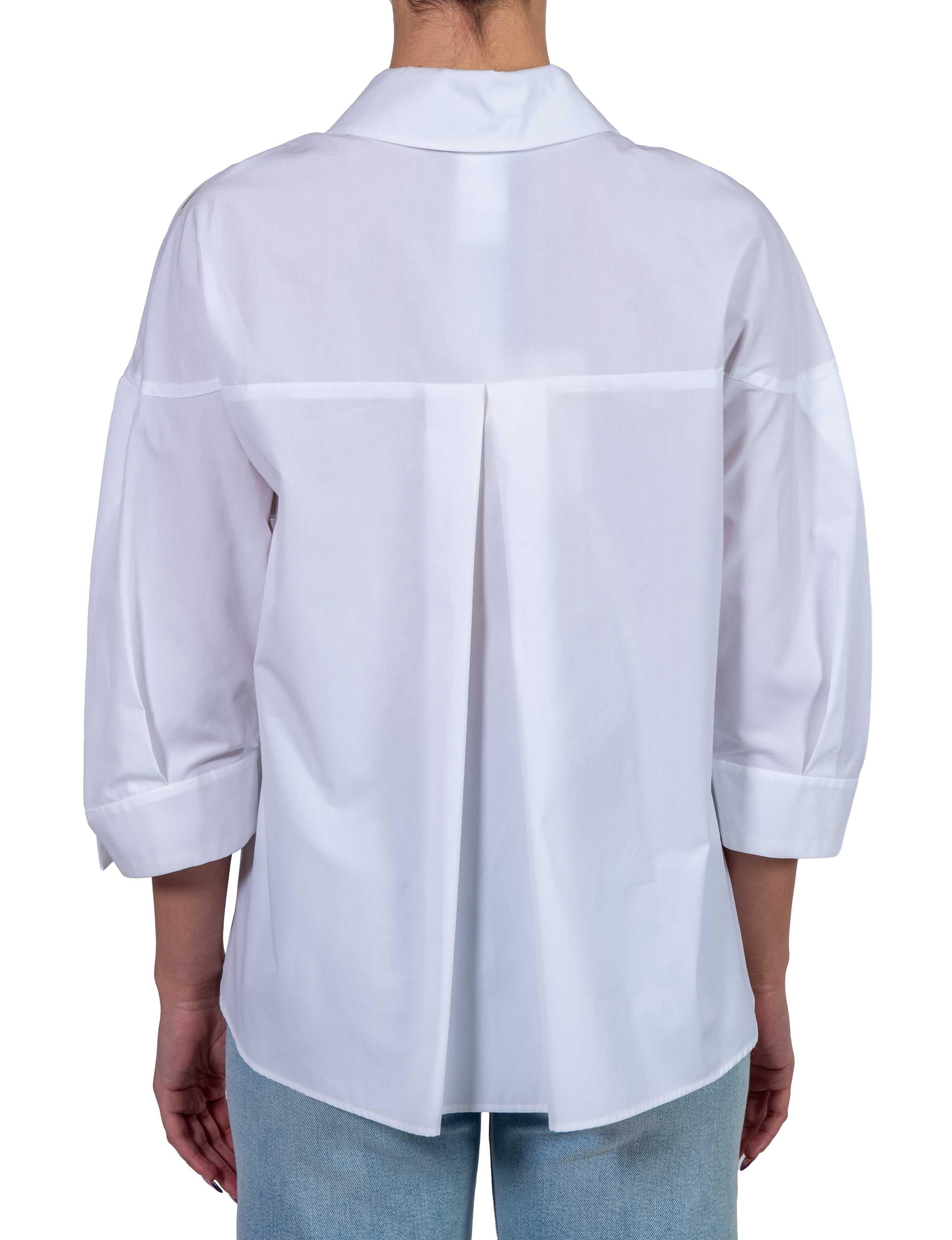 Camicia di cotone bianca Ancella ANCELLA 060 MAX MARA